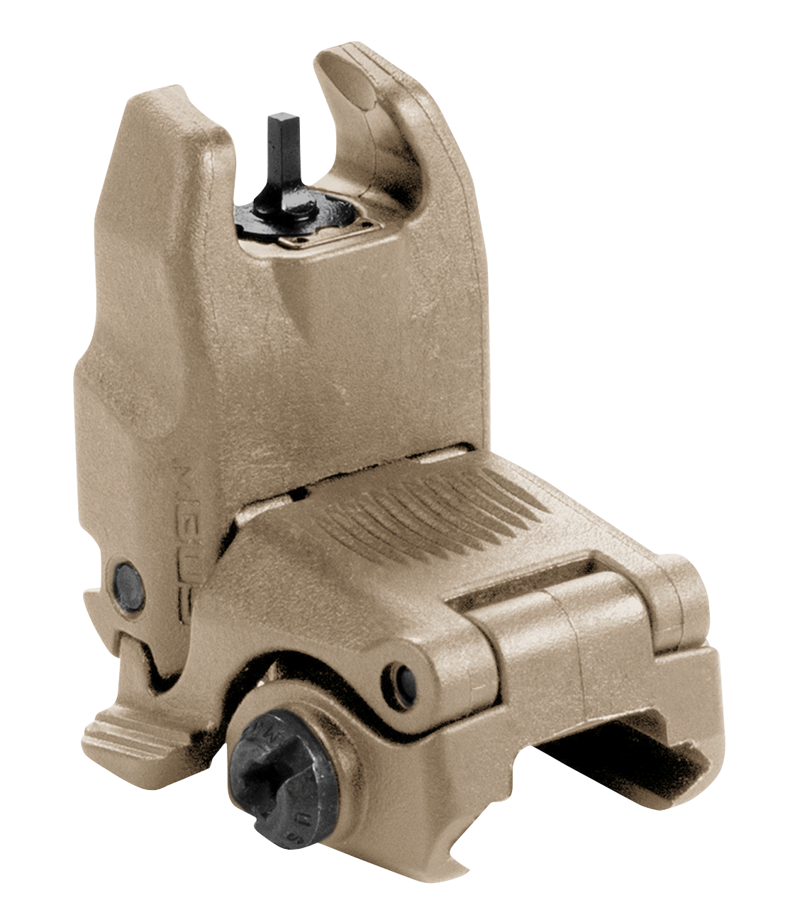 Magpul MAG247-FDE MBUS Sight FrontBlack Folding for AR-15, M16