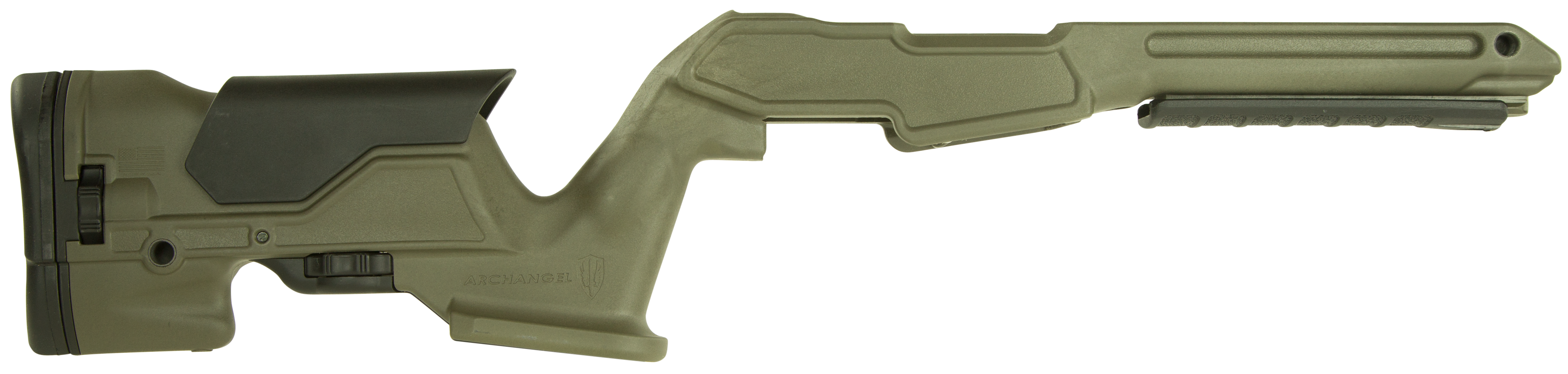 Archangel AAP1022OD Precision StockOD Green Synthetic Fixed with Adjustable Cheek Riser for Ruger 10/22