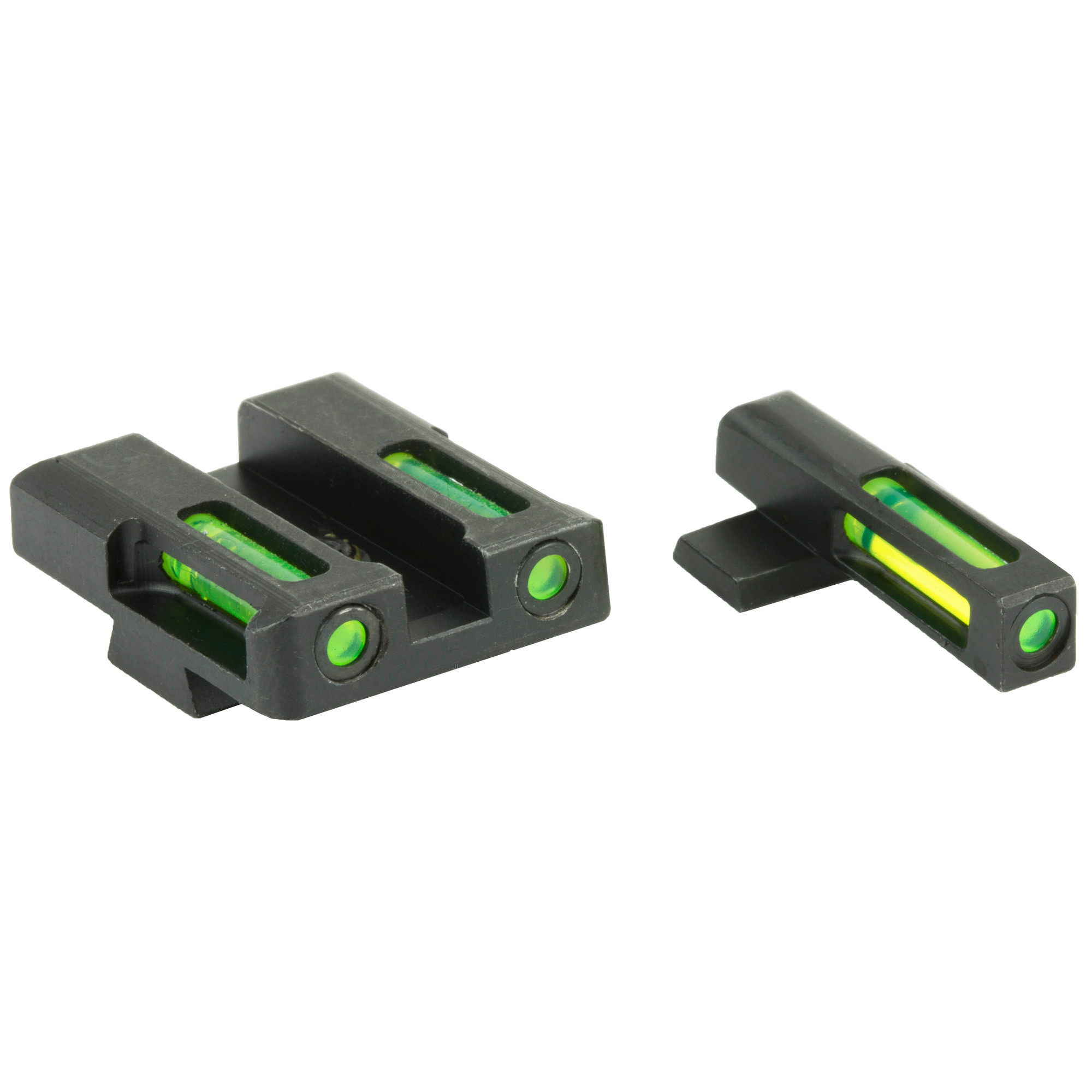 HIVIZ LiteWave H3 Night Sight Set Springfield XD,XDS,XDE, XD-M 3-Dot Tritium Green Litepipe with White Front Ring