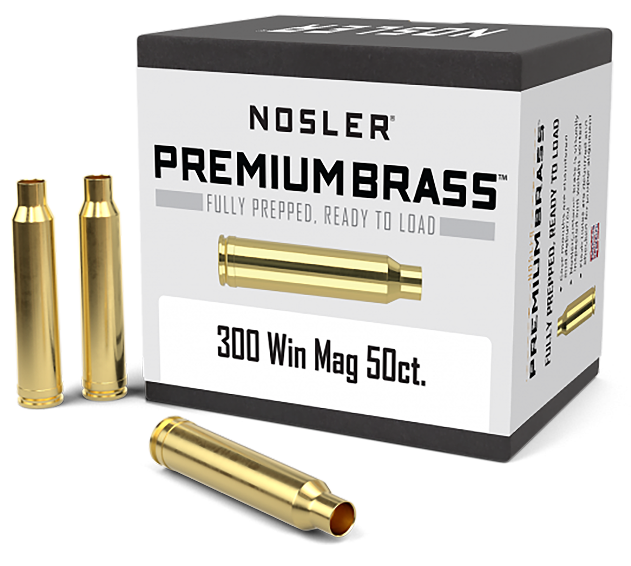 Nosler Custom Brass 300 Winchester Magnum Box of 50