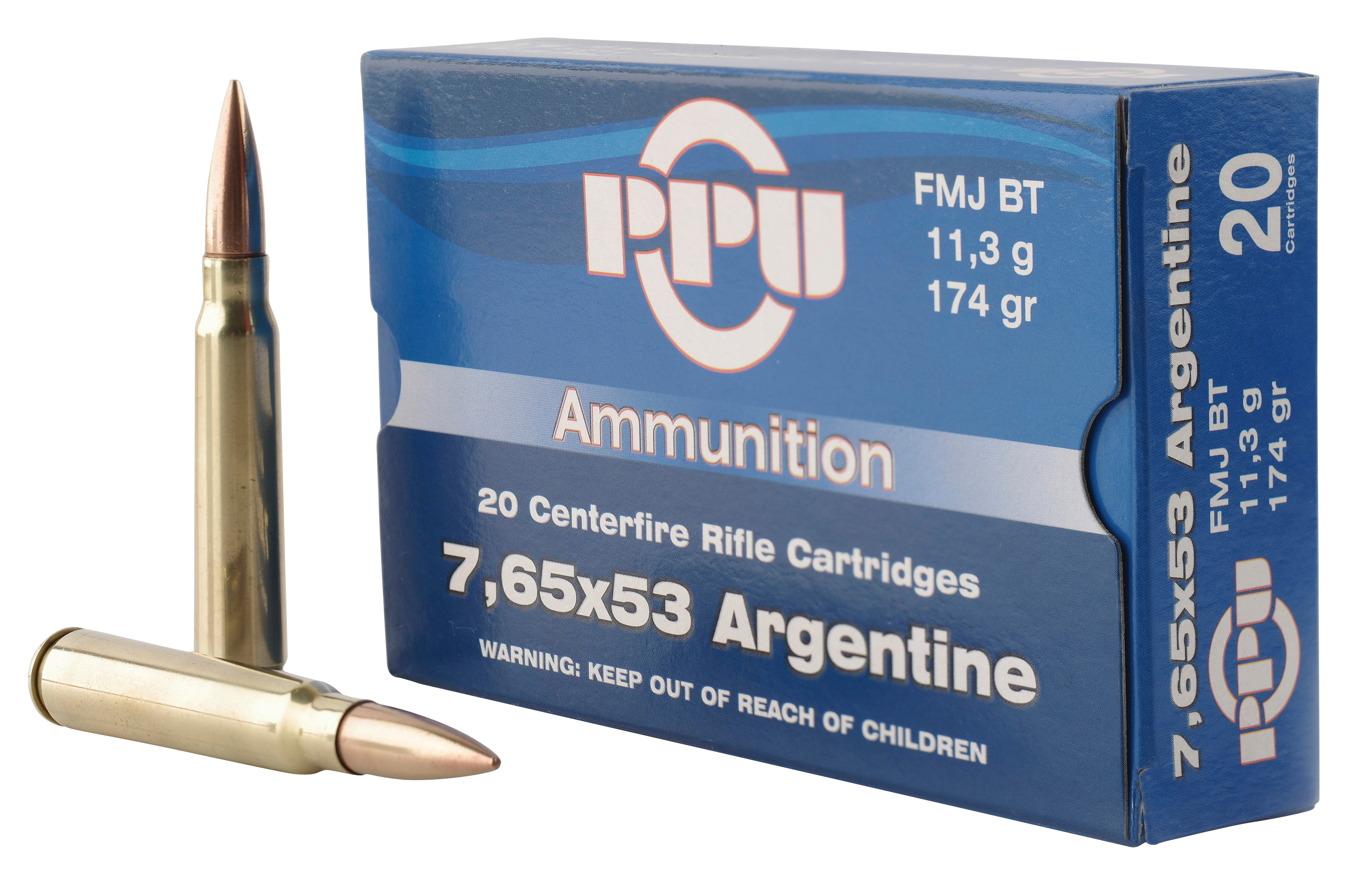 Prvi Partizan Ammunition 7.65mm Argentine Mauser 174 Grain Full Metal Jacket 20RD