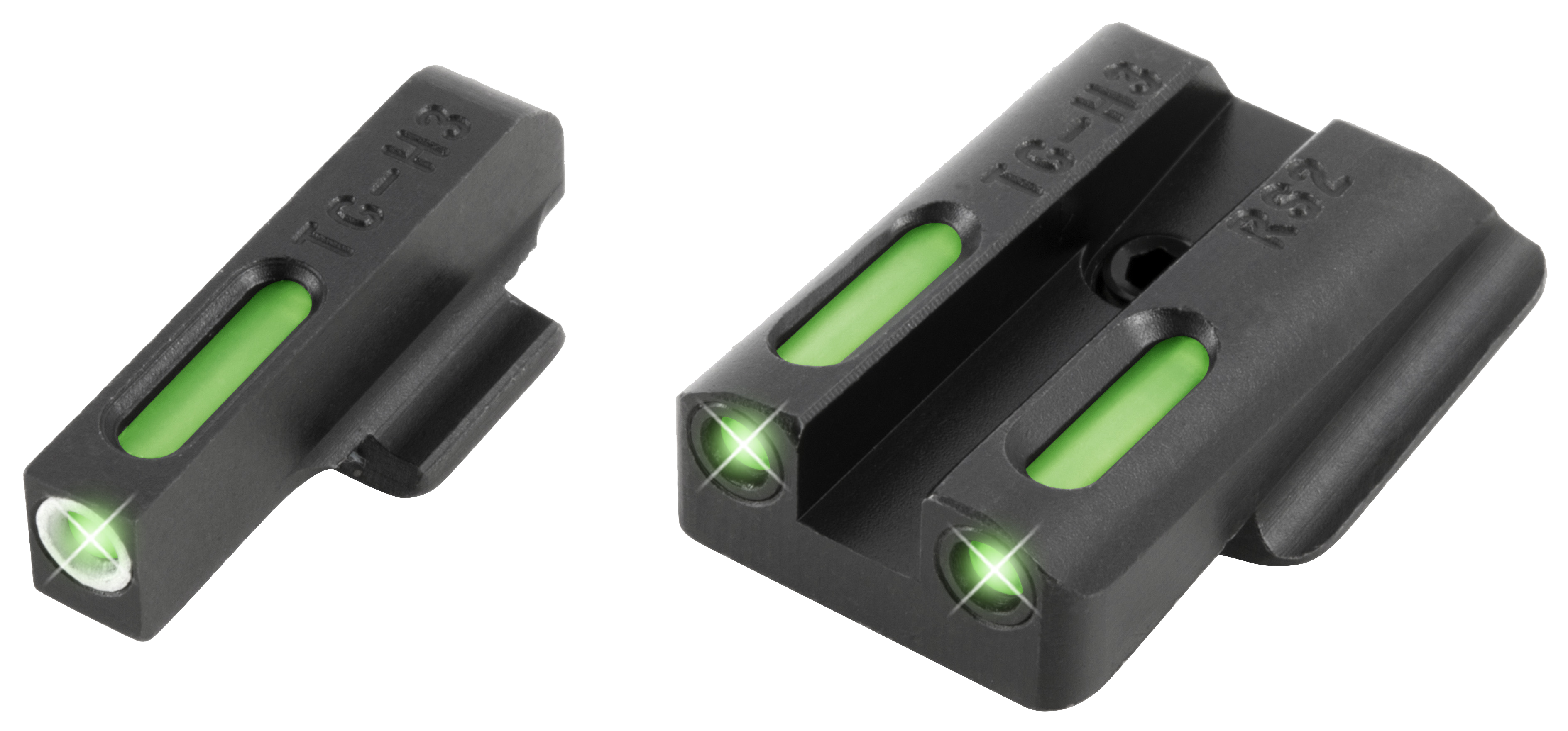 TruGlo TG13RS2A TFXBlack | Green Tritium & Fiber Optic White Outline Front Sight Green Tritium & Fiber Optic Rear Sight