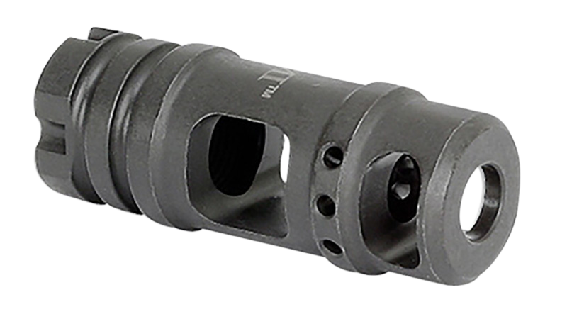 Midwest Industries MIMB6 Muzzle BrakeBlack Phosphate Steel with M14x1 LH Threads for 30 Cal AK-Platform