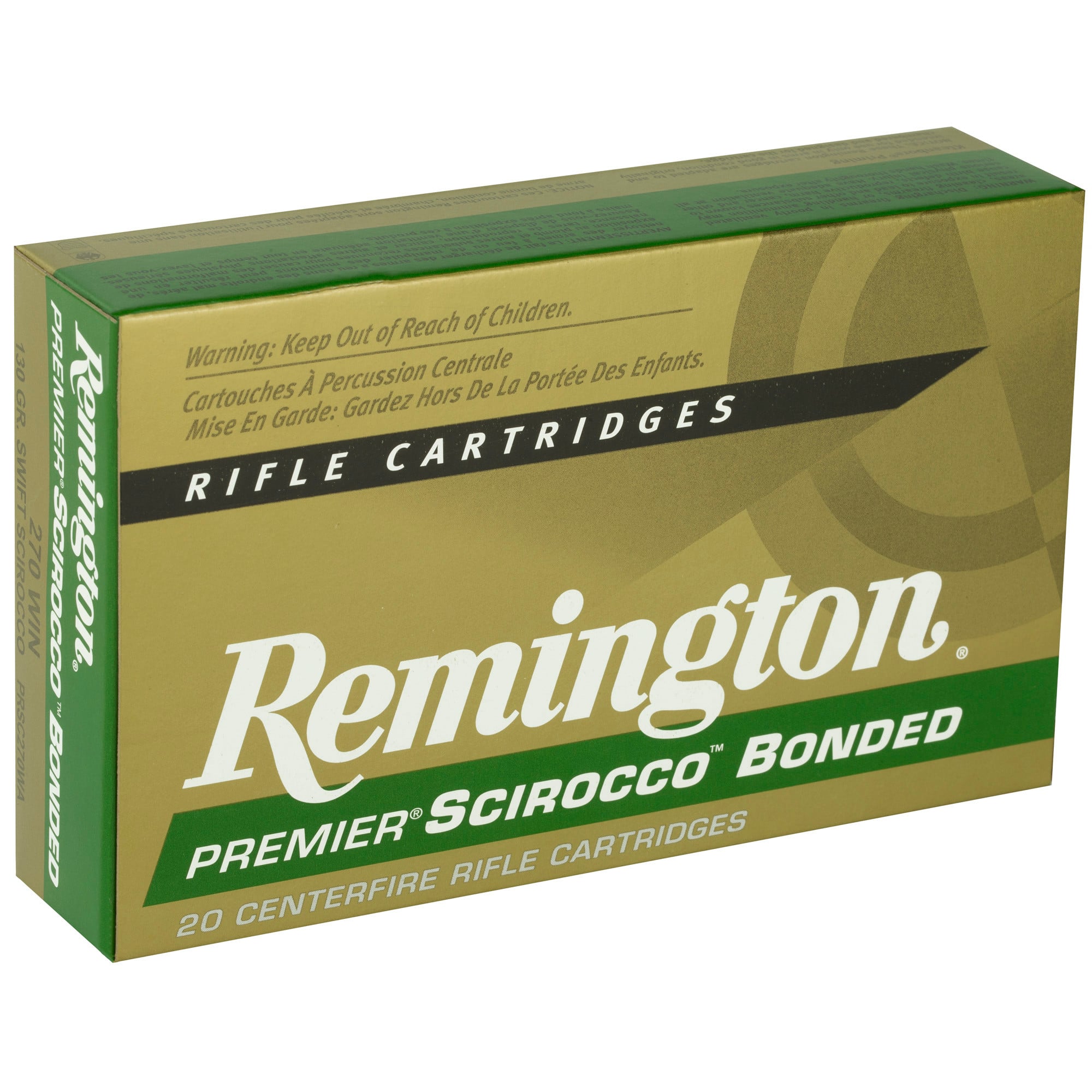 Remington Premier Ammunition 270 Winchester 130 Grain Swift Scirocco II 20RD