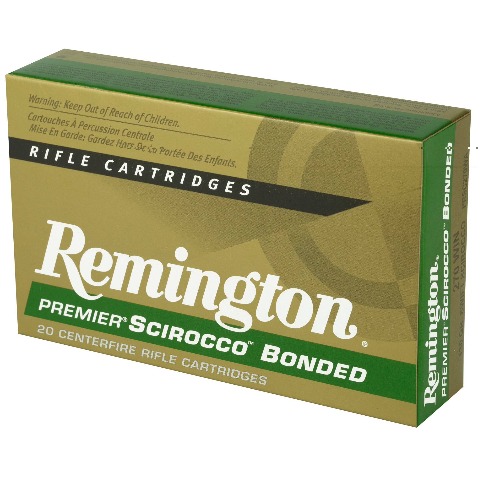 Remington Premier Ammunition 270 Winchester 130 Grain Swift Scirocco II 20RD