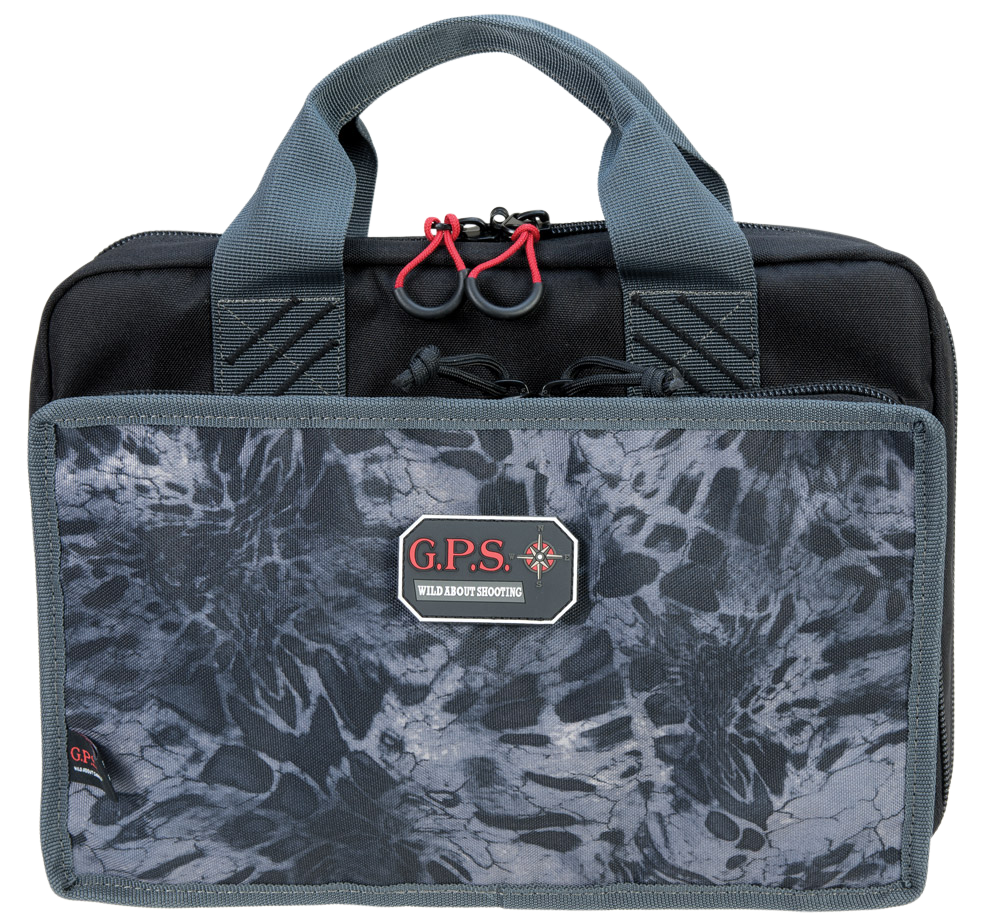 GPS Bags 1310PCDC QuadFall Digital Camo Nylon with Visual ID Storage System, Mag Storage Pockets, Lockable Zippers & Side Pockets Holds UP To 4 Handguns Includes Ammo Dump Cup