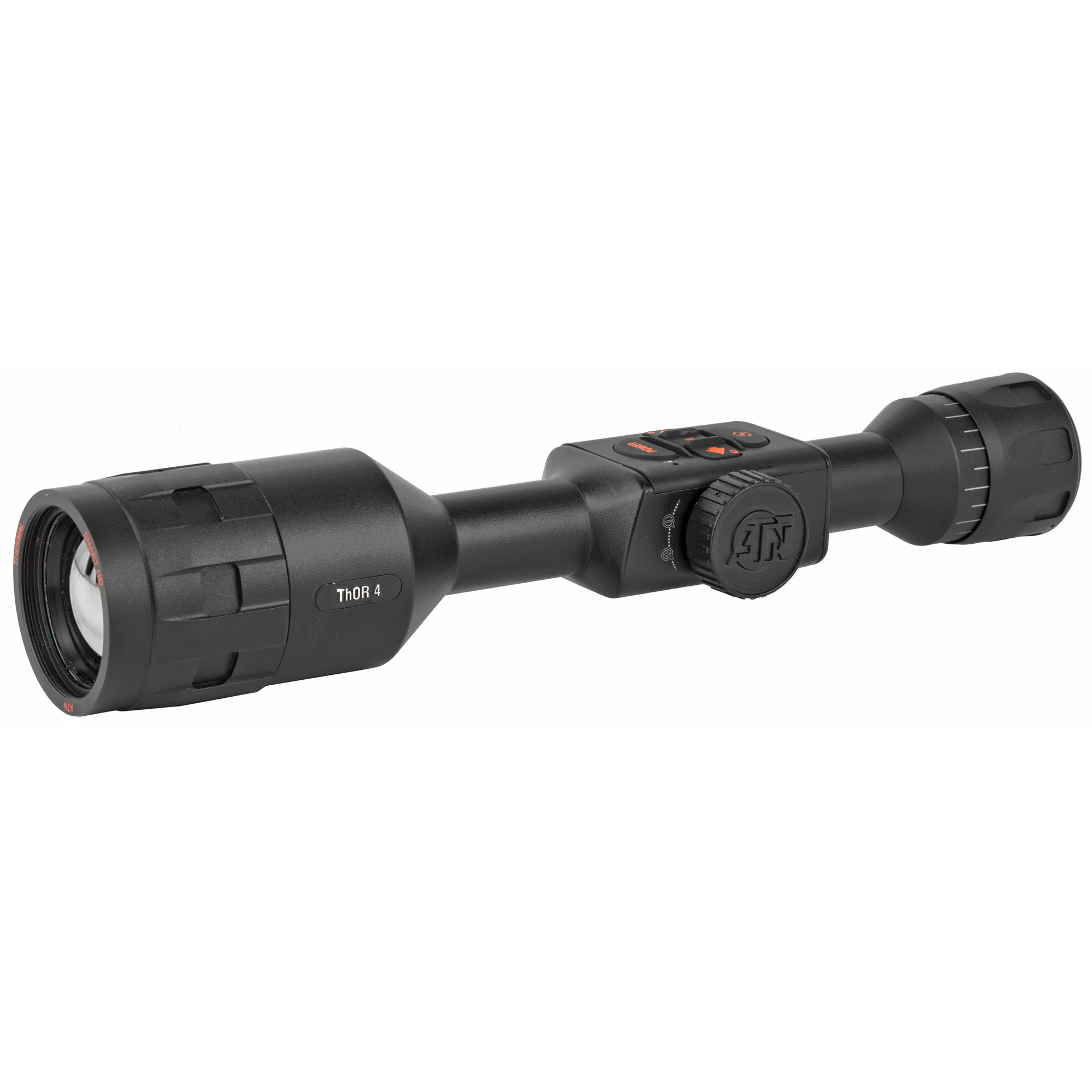 ATN TIWST4384A Thor 4 384 Thermal Rifle Scope Black Anodized 4.5-18x Multi Reticle 384x288, 60Hz Resolution Features Rangefinder