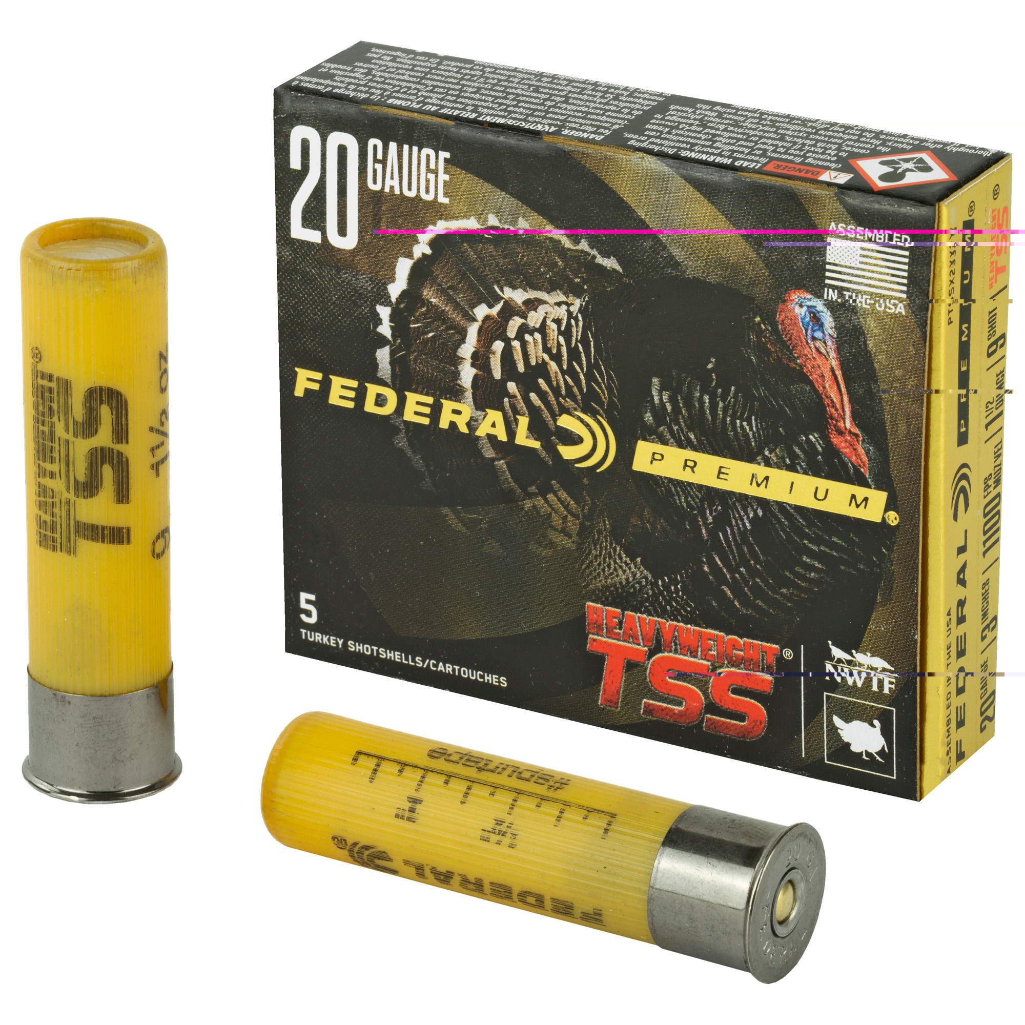 Federal Premium Heavyweight TSS Turkey Ammunition 20 Gauge 3" 1-1/2 oz Non-Toxic Tungsten Super Shot Flitecontrol Flex Wad