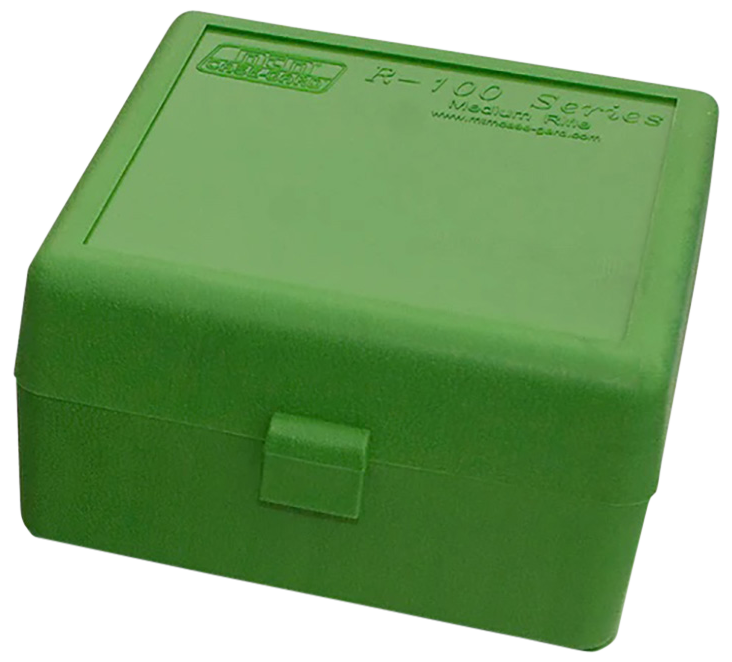 MTM Case-Gard RS10010 Ammo Box Flip-Top 223 Rem 204 Ruger Green Polypropylene 100rd