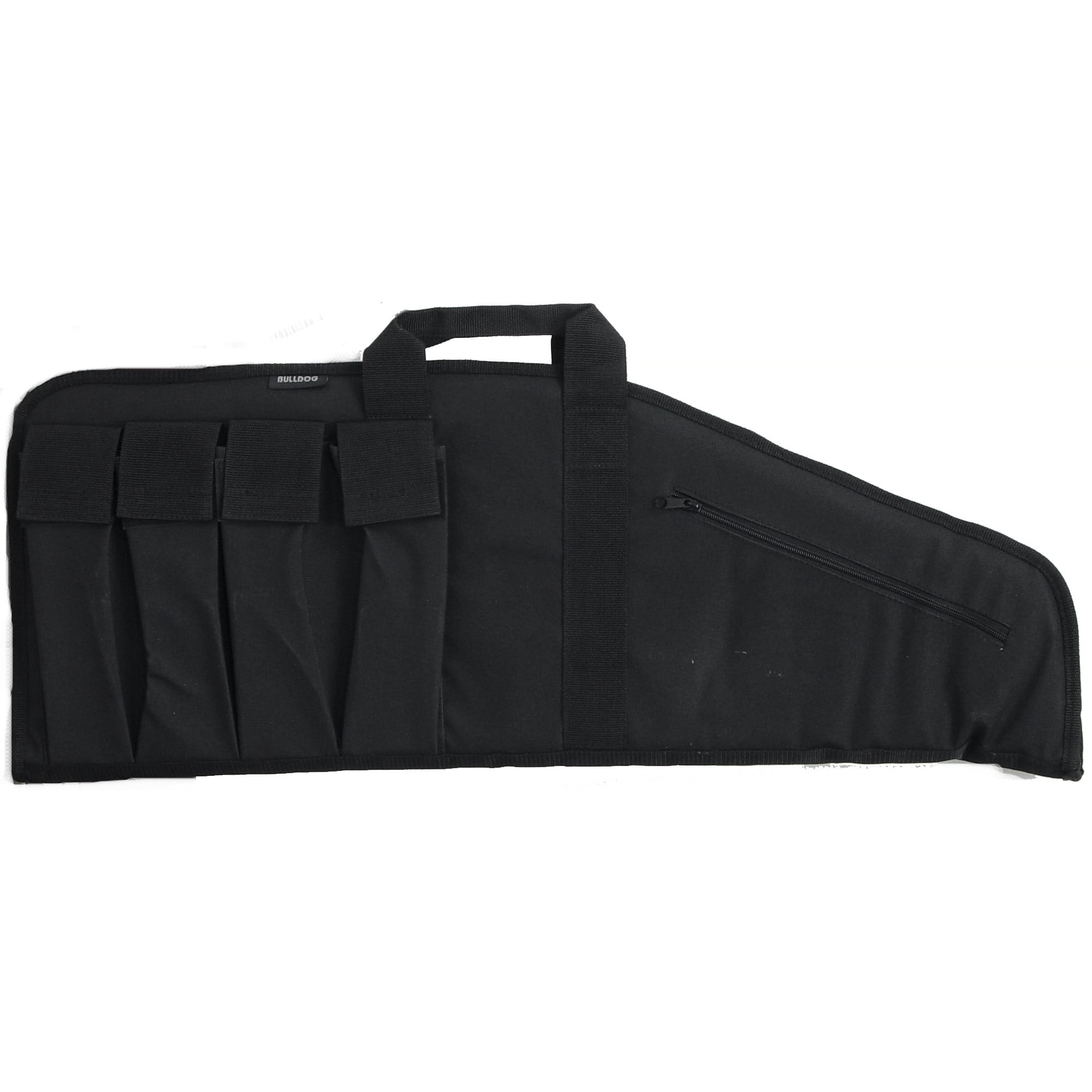 Bulldog BD422 Extreme Tactical Rifle Case made of Water-Resistant Nylon with Black Finish, Tricot Lining, 4 External Velcro Magazine Pouches & Soft Padding 35" L