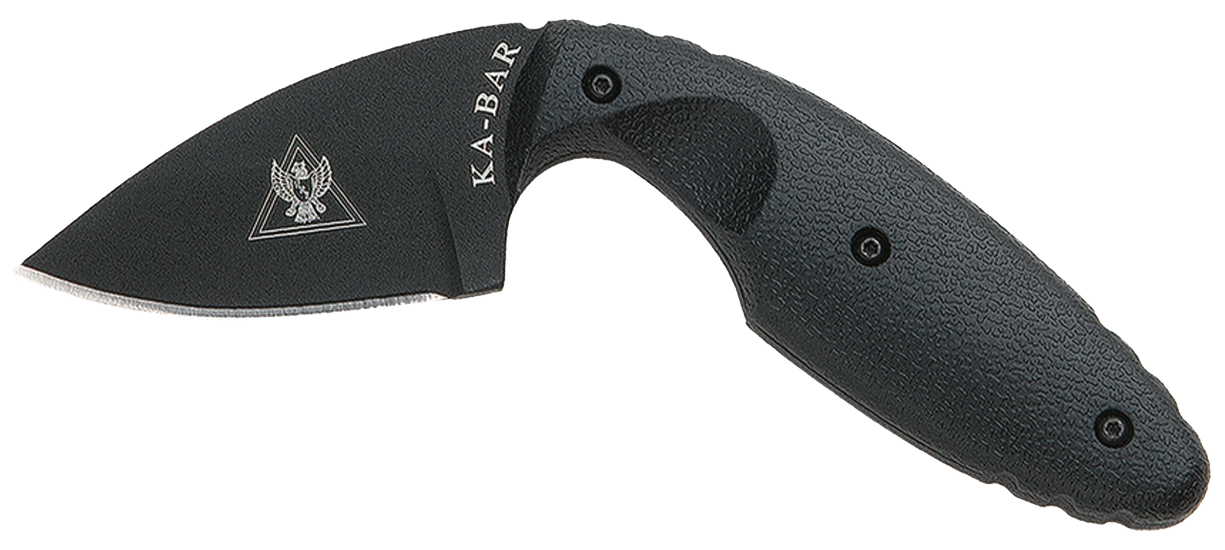 Ka-Bar 1480 TDI Law Enforcement 2.31" Fixed Drop Point Plain AUS-8A SS Blade Black Zytel Handle Includes Belt Clip