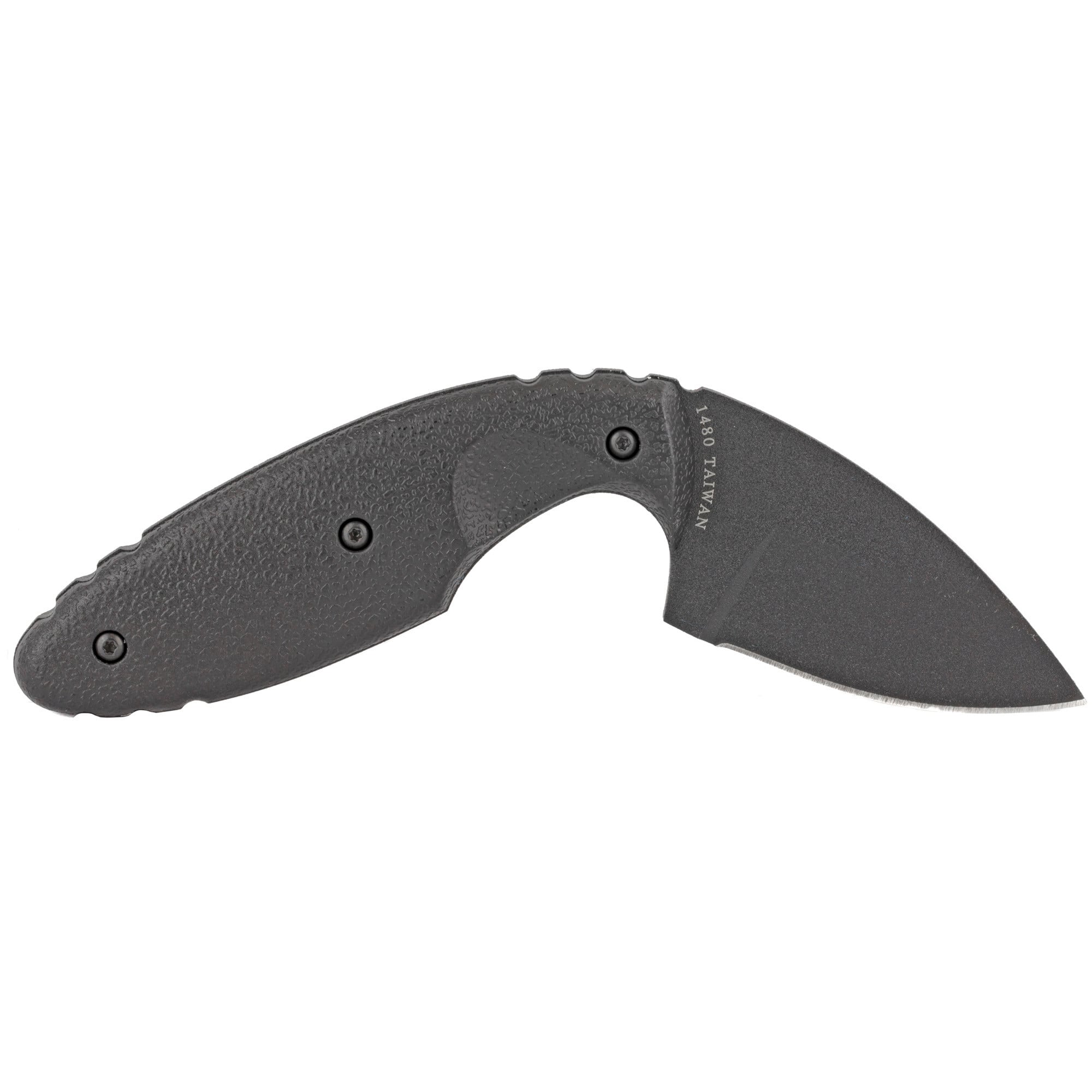 Ka-Bar 1480 TDI Law Enforcement 2.31" Fixed Drop Point Plain AUS-8A SS Blade Black Zytel Handle Includes Belt Clip