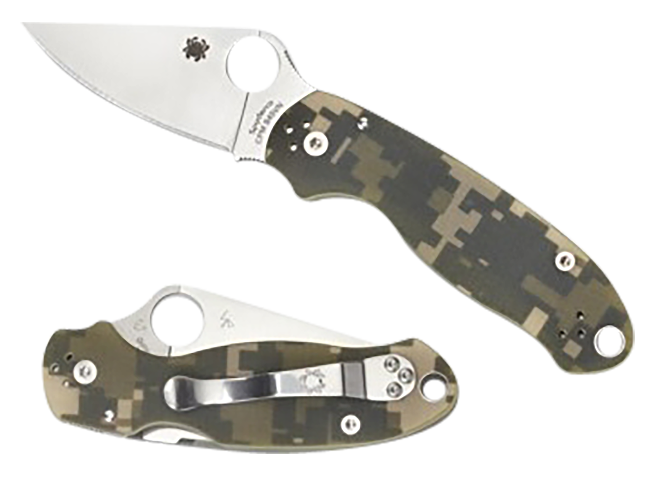 Spyderco PARA3 G10 CAMO PLAINEDGE Spyderco Para3 G10 Camo Plainedge