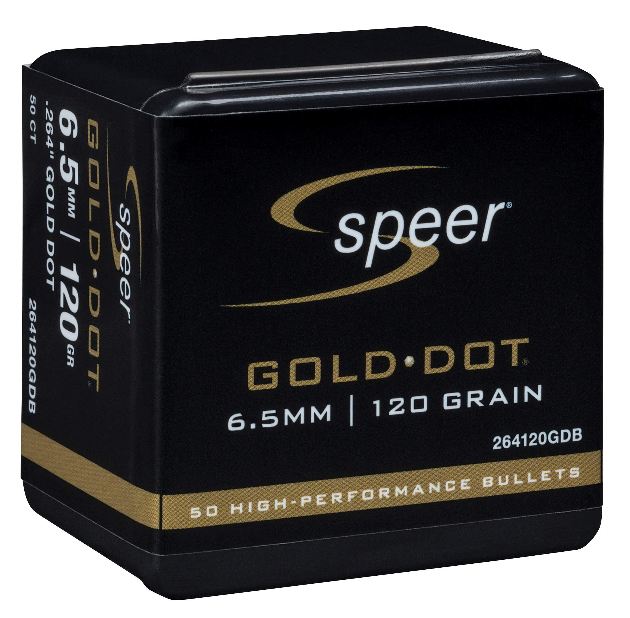 Speer Gold Dot Bullets 264 Caliber, 6.5mm (264 Diameter) 120 Grain Bonded Soft Point Box of 50