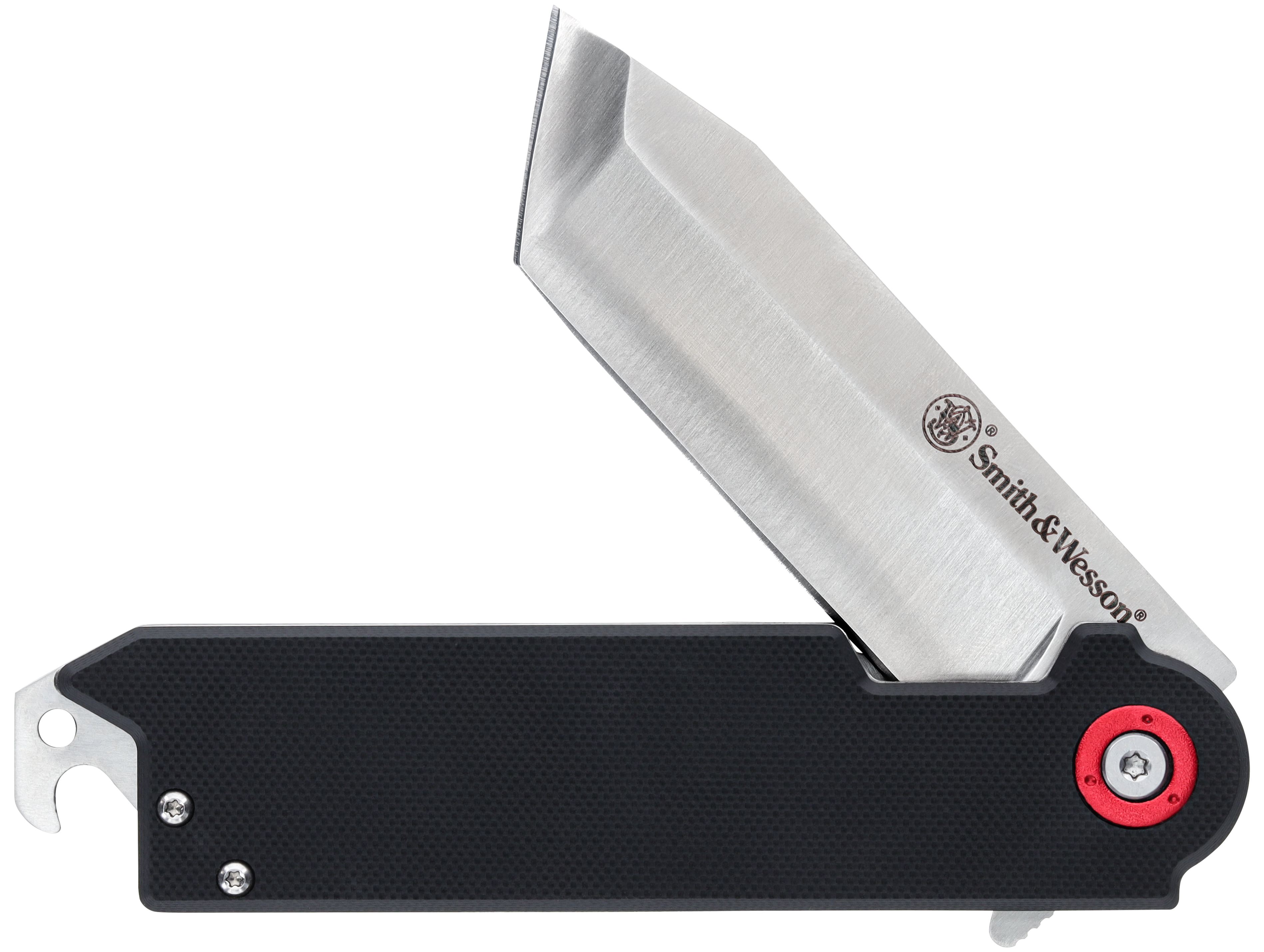 Smith & Wesson Knives 1193144 Big Benji3.50" Folding Plain Stainless Steel Blade 4.25" Black