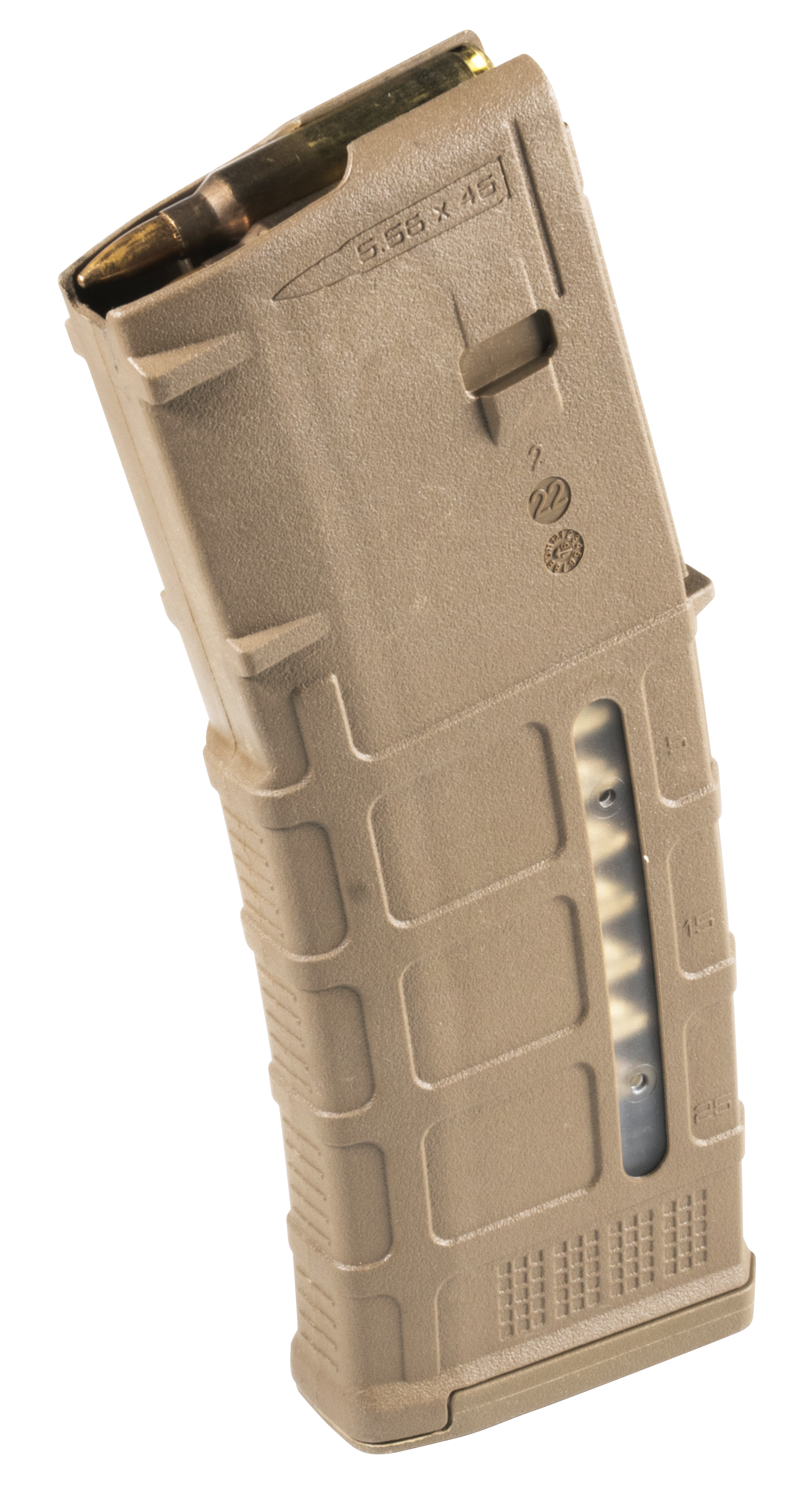 Magpul MAG556-MCT PMAG GEN M3 Coyote Tan Detachable with Capacity Window 30rd 223 Rem, 5.56x45mm NATO for AR-15, M16, M4