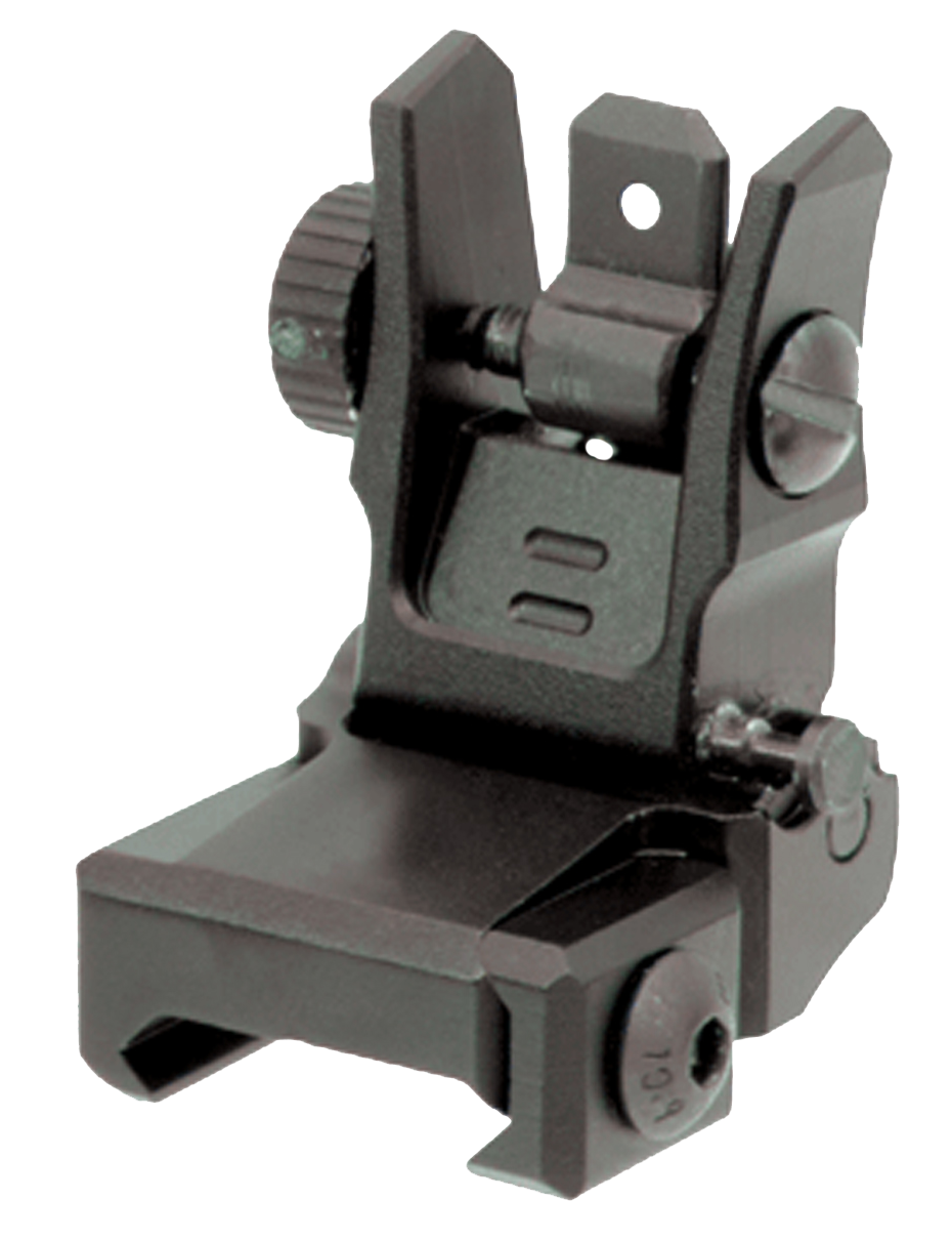 UTG AR15 Low Profile Flip-Up Rear Sight with Dual Aiming Ape Black