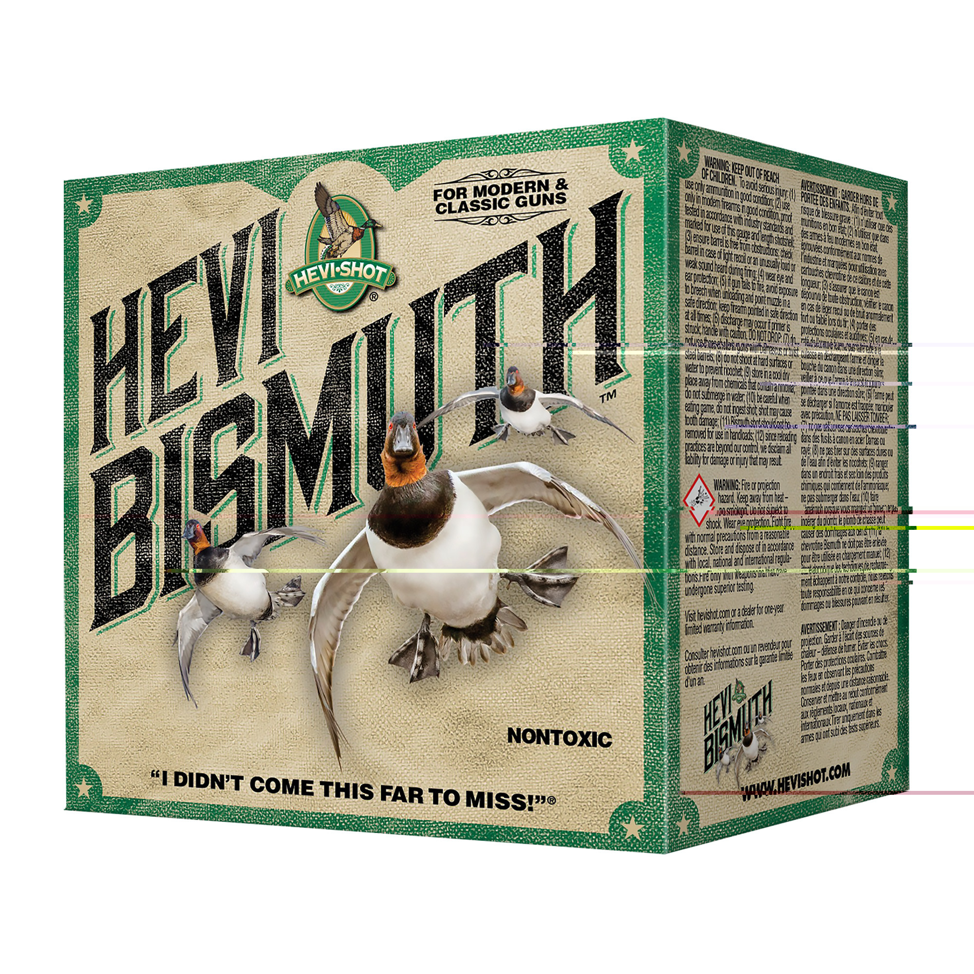 HEVI-Shot HS14002 HEVI-Bismuth Waterfowl 12 Gauge 3" 1 3/8 oz 1450 fps Bismuth 2 Shot 25ea