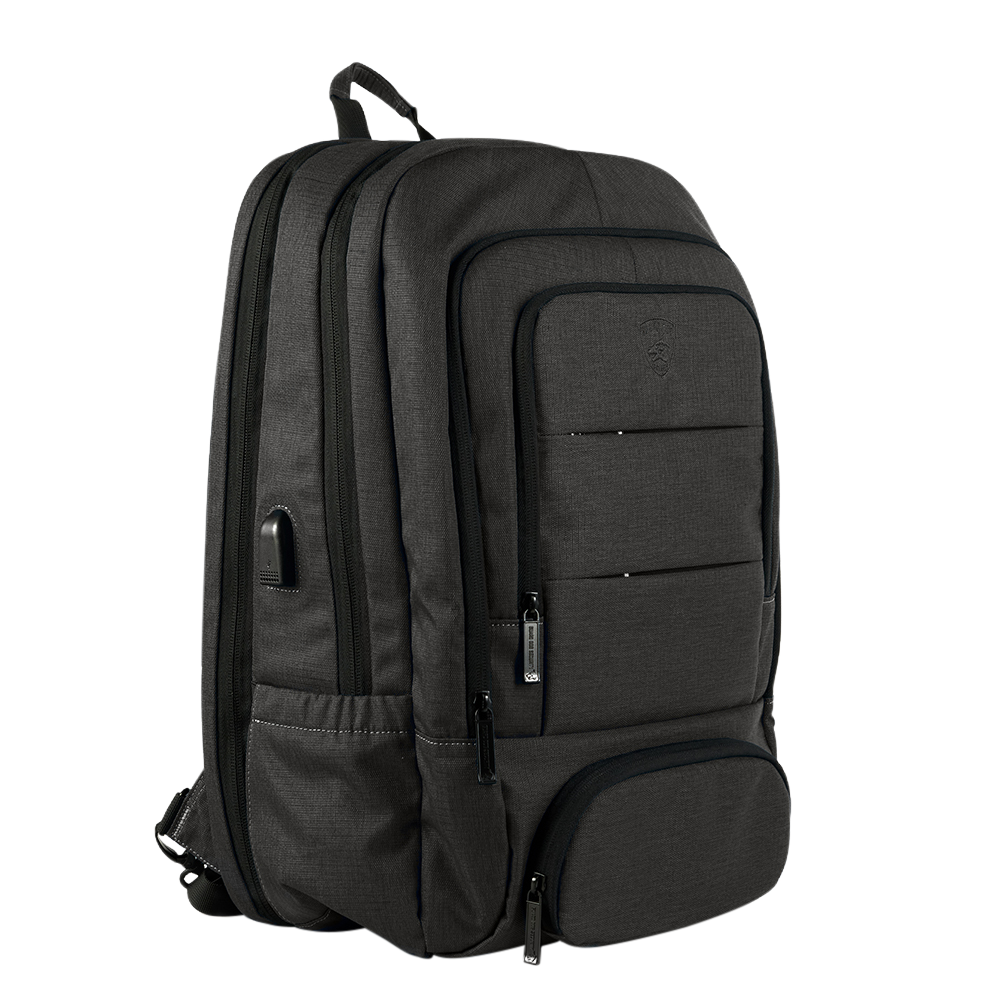 Guard Dog BPGDPSFCH Proshield Flex Bullet Proof Backpack Style with Black Finish, Built-In Charging Bank, RFID Compartment, TSA Approved & Over 20 Pockets 19" H x 13.50" W x 10" D