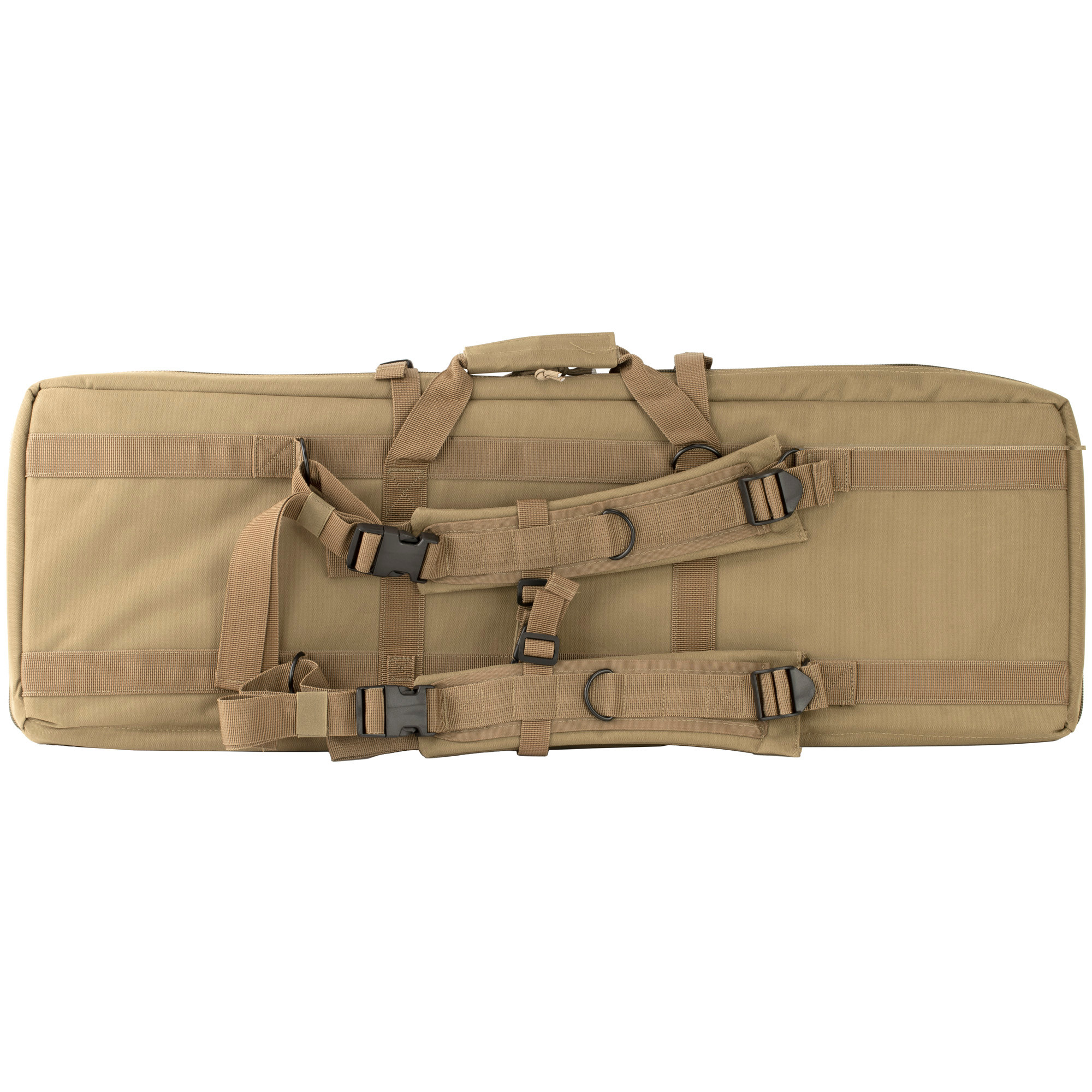 Rukx Gear ATICT36DGT Tactical Double Gun 36" Water Resistant Tan 600D Polyester with Non-Rust Zippers Holds up to 2 Rifles