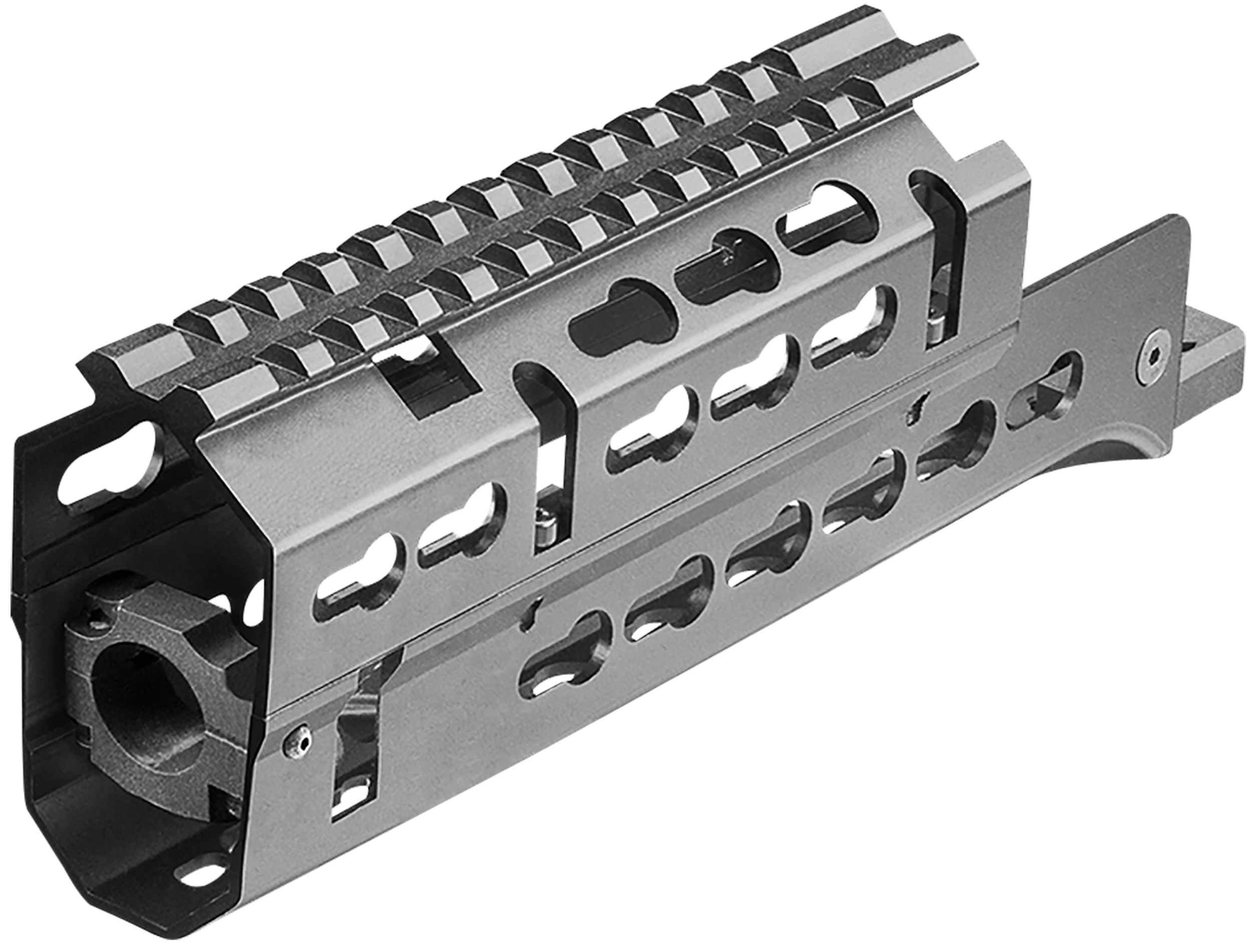 Aim Sports MMAK02 Russian HandguardShort & Drop-in, M-LOK 2-Piece Style Made of 6061-T6 Aluminum with Black Anodized Finish for AK-47