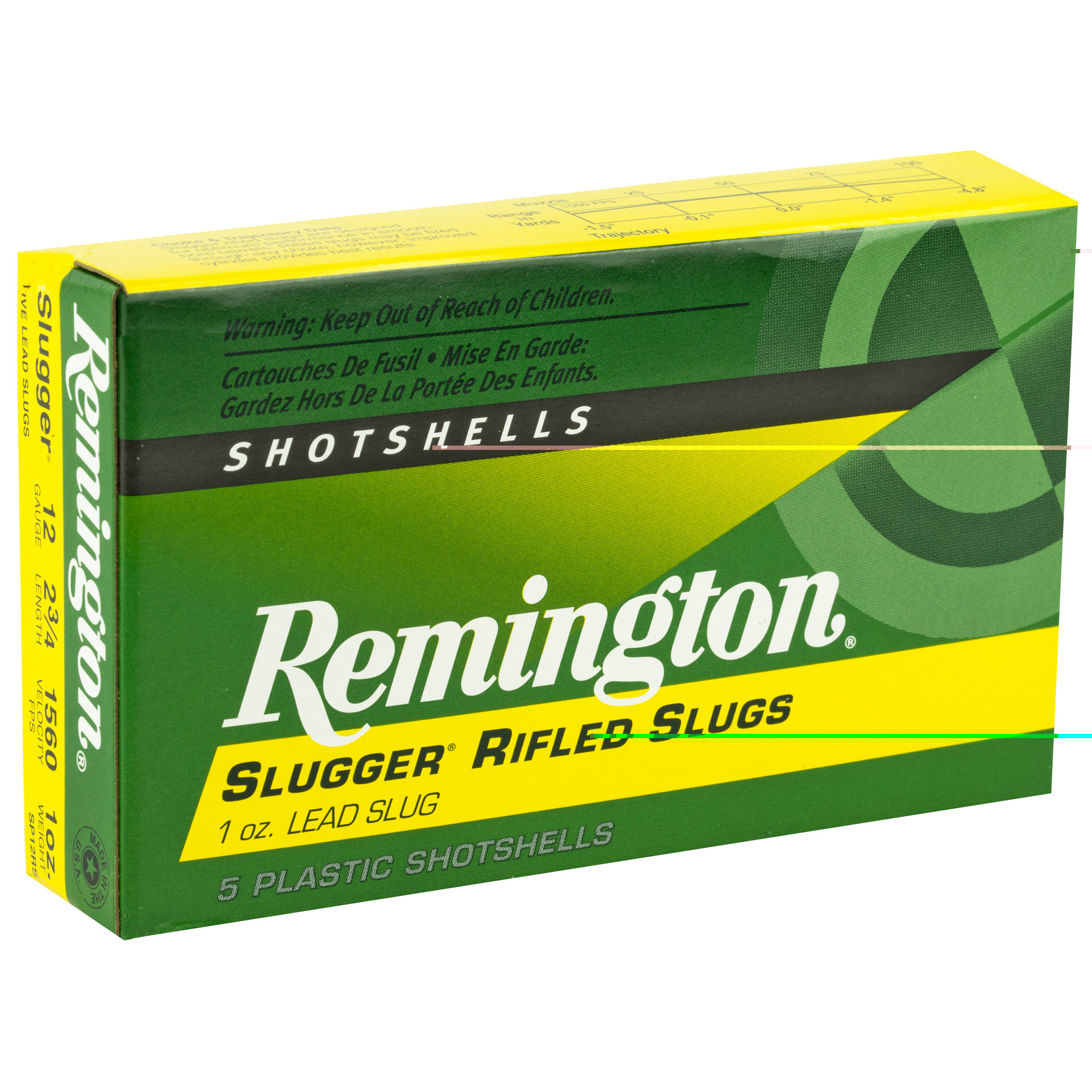 Remington Slugger Ammunition 12 Gauge 2-3/4" 1 oz Rifled Slug Box of 5