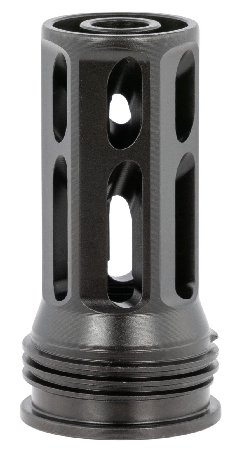 Huxwrx 1799 QD 762 Flash Hider Black with 5/8"-24 tpi Threads, 2.30" OAL & 1.20" Diameter for 30 Cal AR-Platform