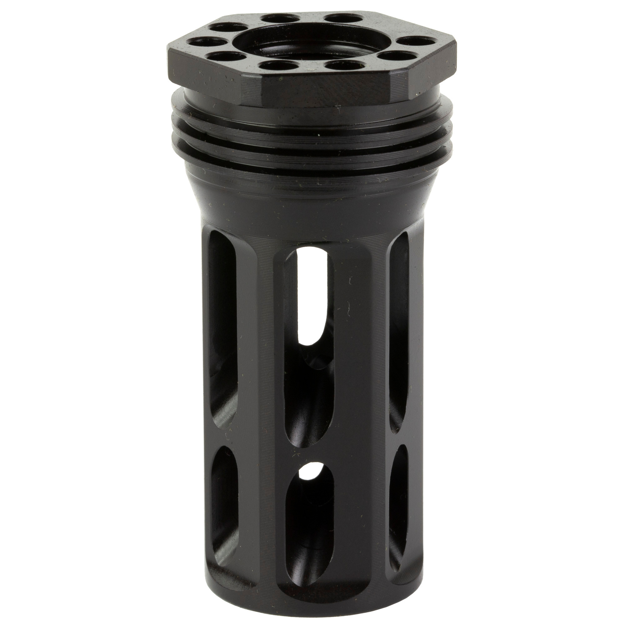 Huxwrx 1799 QD 762 Flash Hider Black with 5/8"-24 tpi Threads, 2.30" OAL & 1.20" Diameter for 30 Cal AR-Platform