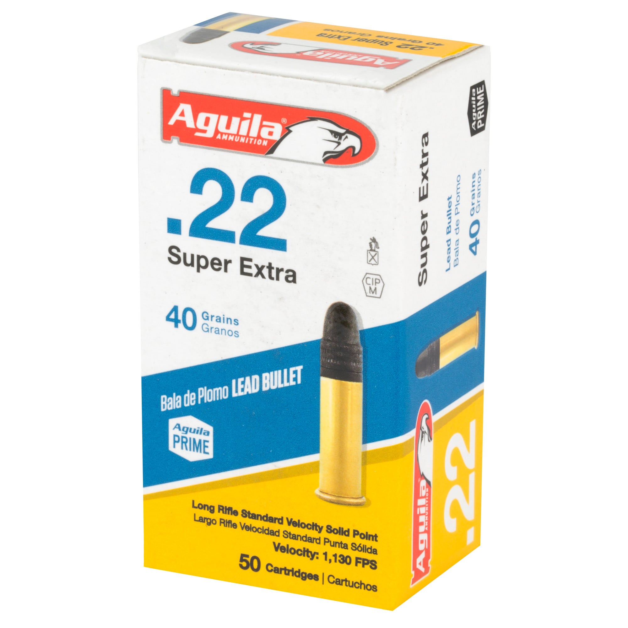Aguila Super Extra Standard Velocity Ammunition 22 Long Rifle 40 Grain Lead Round Nose