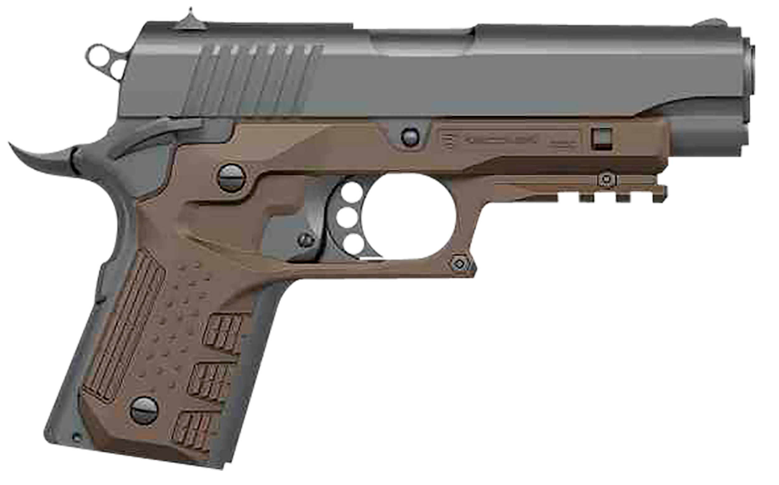 Recover Tactical CC3C02 Grip & Rail SystemTan Polymer Picatinny for Compact 1911