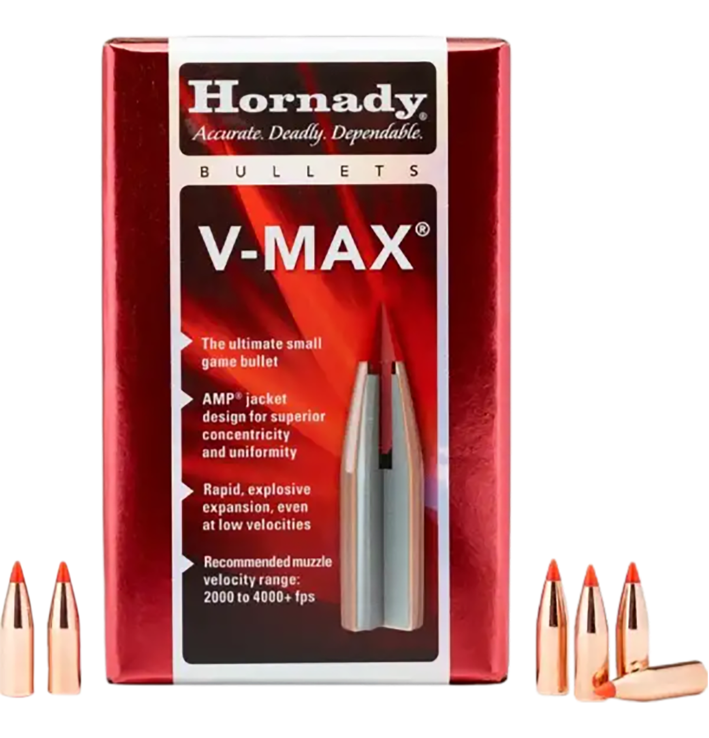Hornady V-MAX Bullets 20 Caliber (204 Diameter) 40 Grain Boat Tail