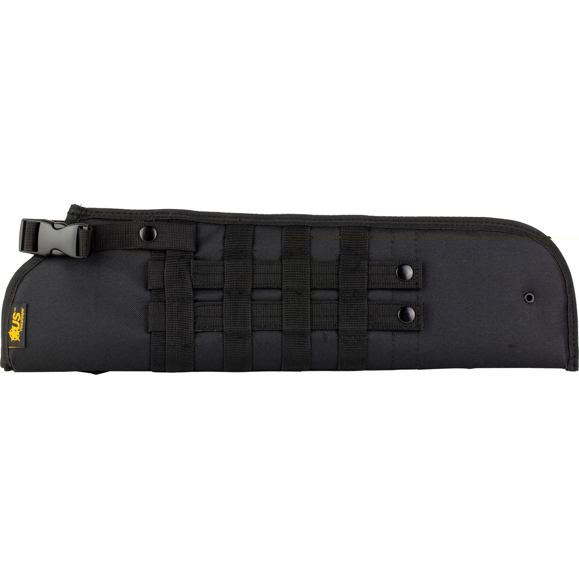 US PeaceKeeper P13020 Stubby Shotgun Scabbard made of 600D Polyester with Black Finish, Webbing, Removable Retention Strap & Detachable Shoulder Carry 20" L x 6" H Exterior Dimensions