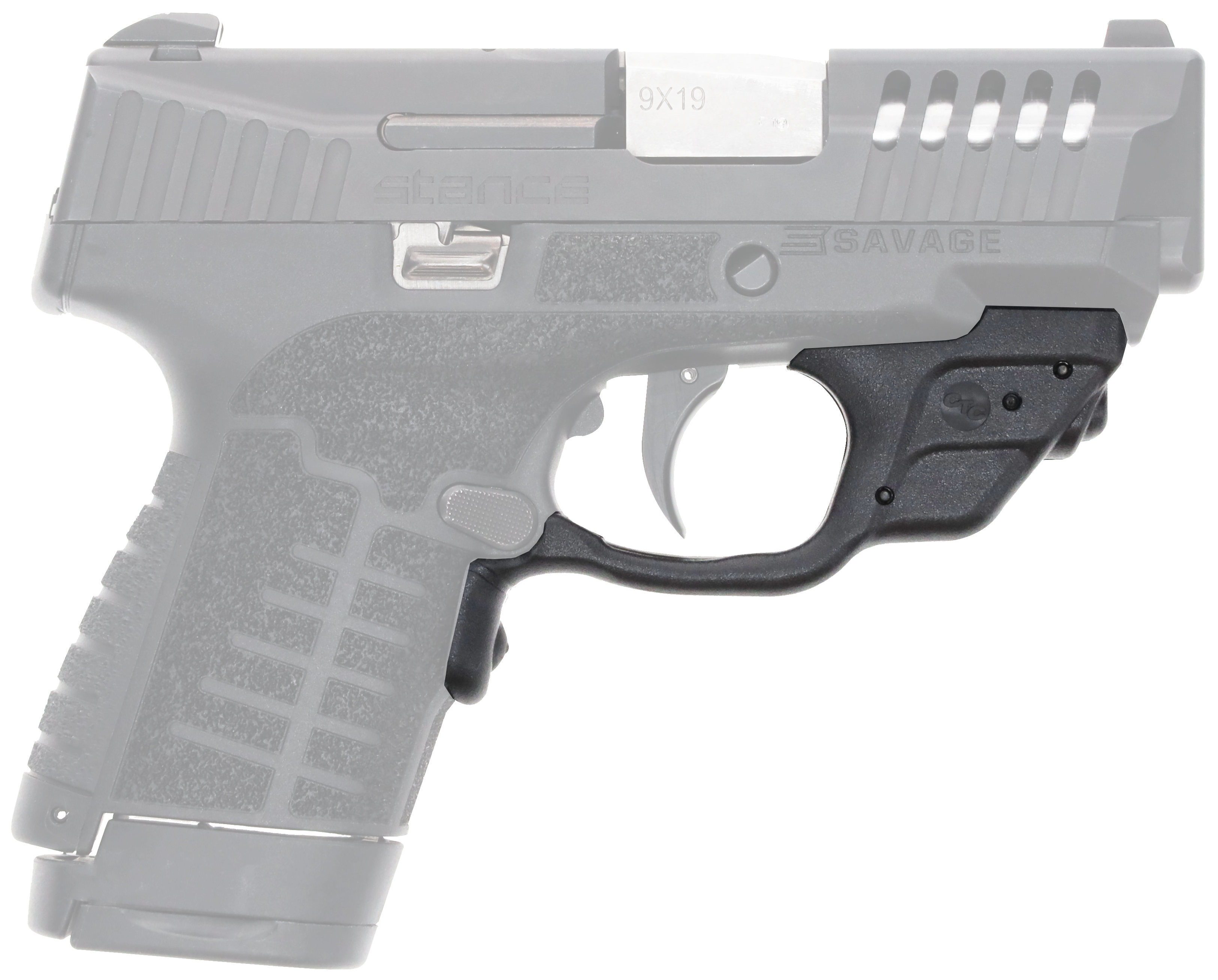 Crimson Trace 013000161 LaserguardBlack Red Laser Fits Savage Stance Handgun Trigger Guard Mount