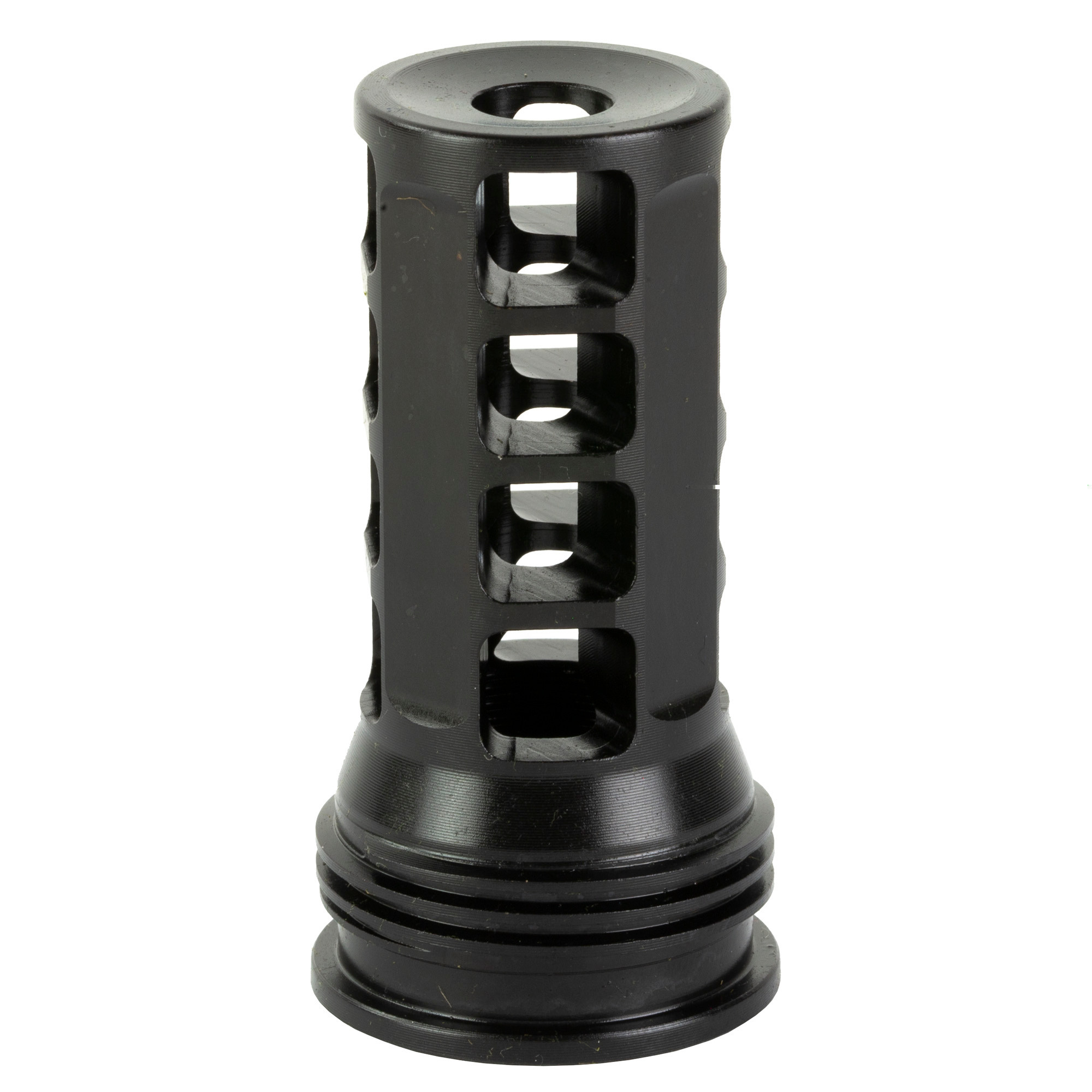 Huxwrx 1574 QD 762 Muzzle Brake Black with 5/8"-24 tpi Threads, 2.30" OAL & 1.20" Diameter for 30 Cal AR-Platform