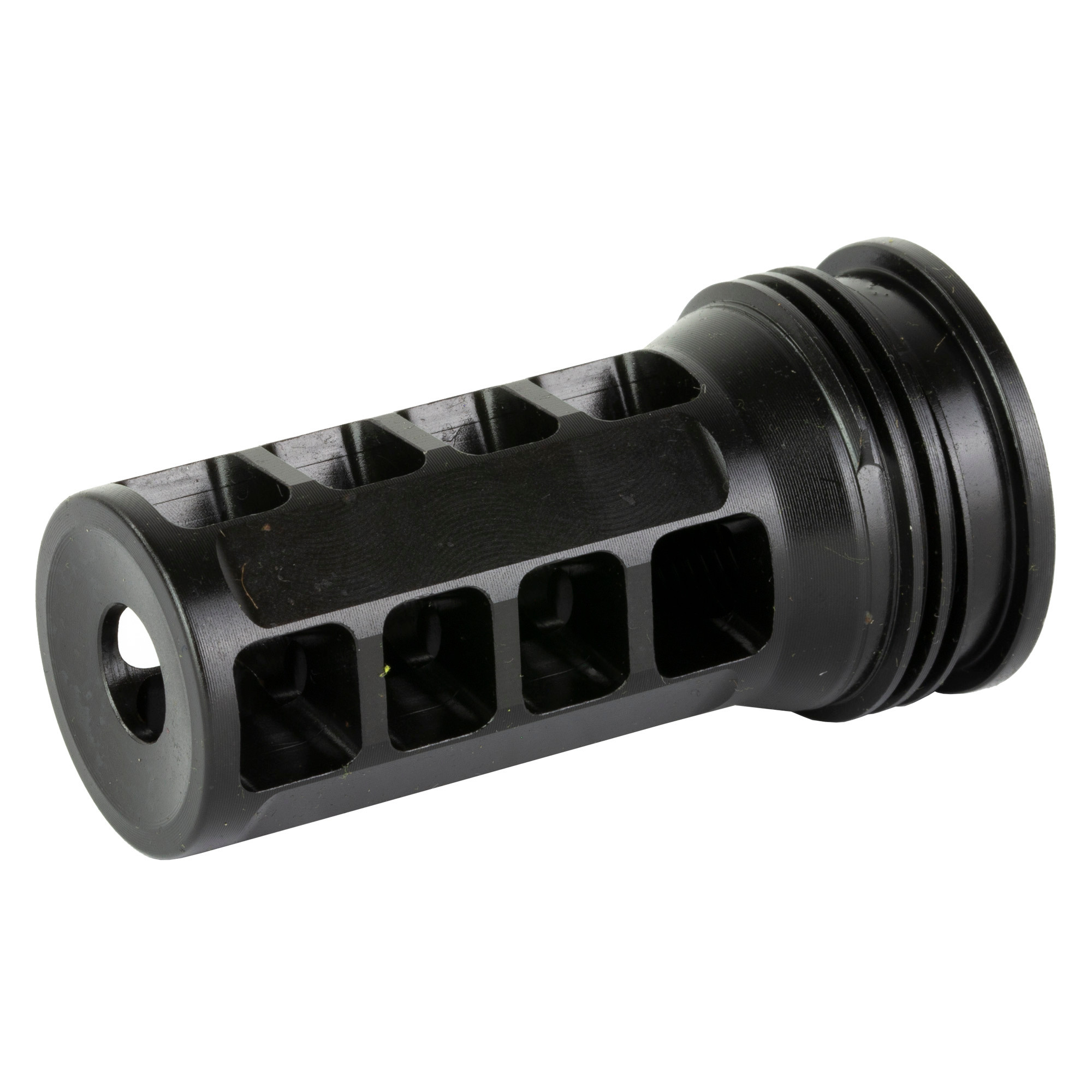 Huxwrx 1574 QD 762 Muzzle Brake Black with 5/8"-24 tpi Threads, 2.30" OAL & 1.20" Diameter for 30 Cal AR-Platform