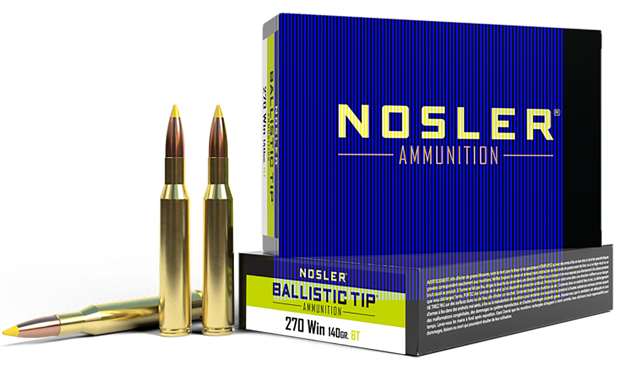 Nosler BT Ammunition 270 Winchester 140 Grain Ballistic Tip 20RD