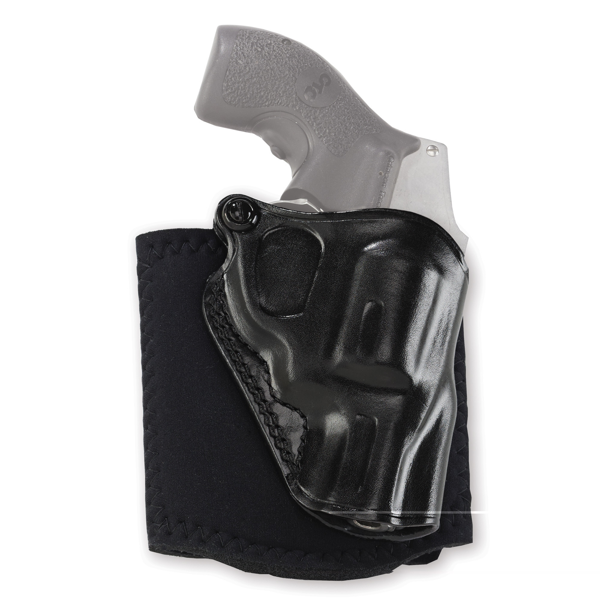 Galco AG158B Ankle GloveSize Fits Ankles up to 13" Black Leather Hook & Loop Fits S&W J Frame Fits Charter Arms Undercover Right Hand