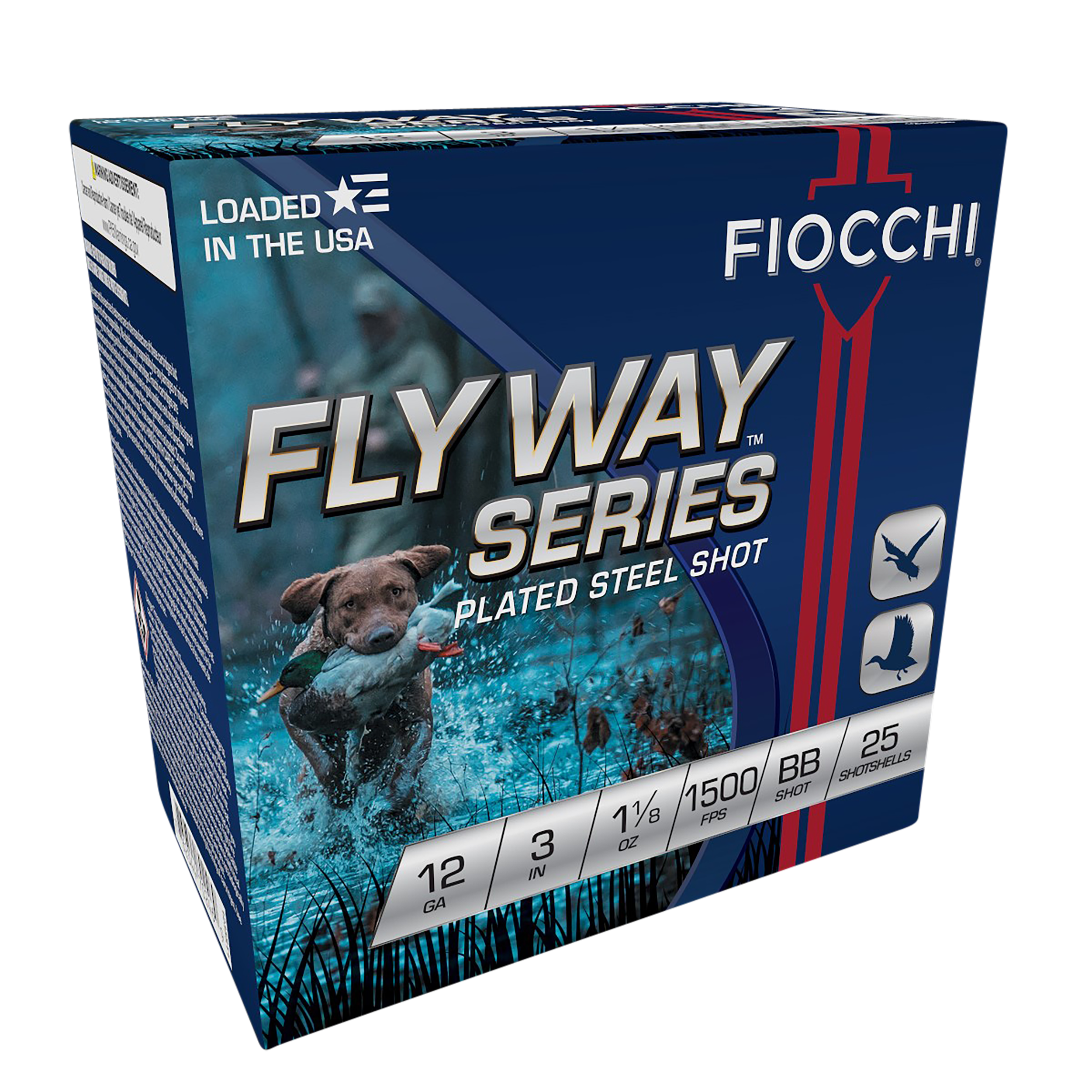 Fiocchi 123STBB Flyway Waterfowl 12 Gauge 3" 1 1/8 oz BB Shot 25 Per Box/ 10 Cs