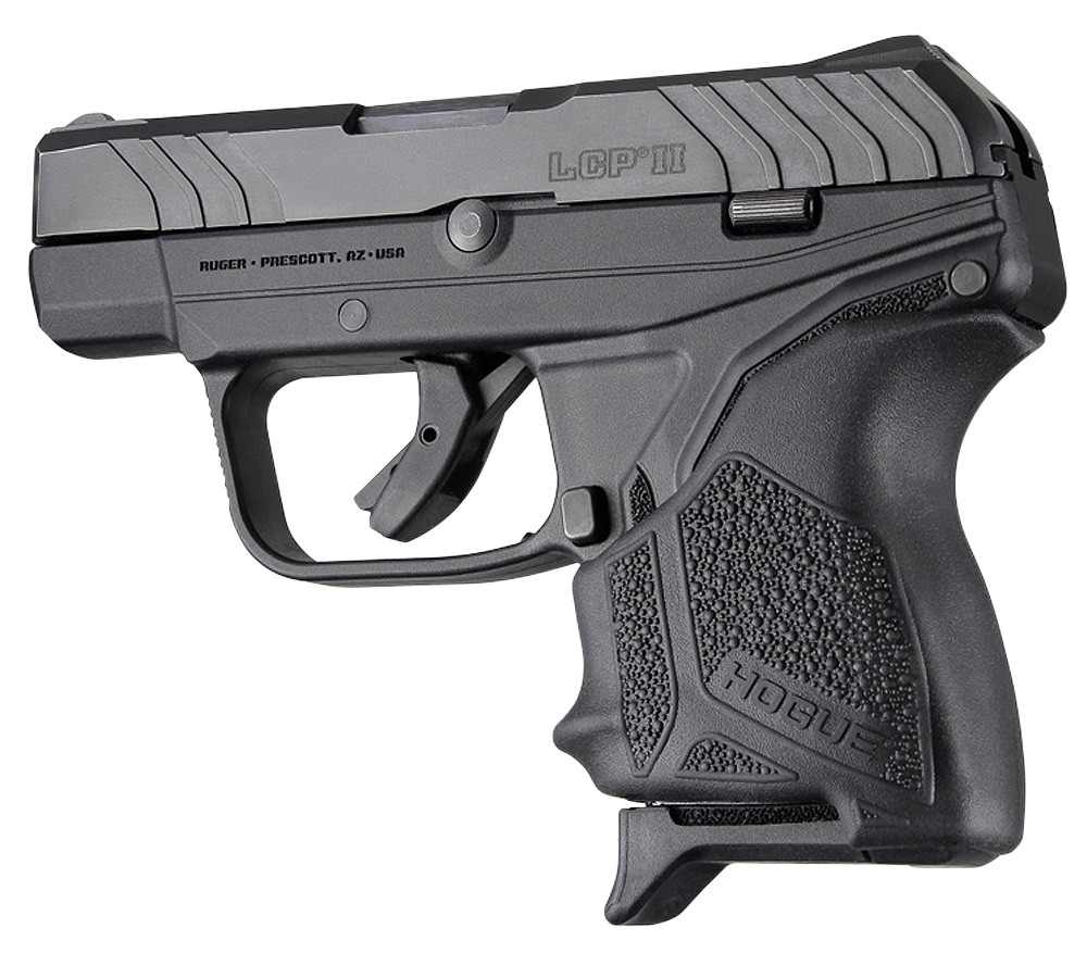 Hogue 18120 HandAll Beavertail Grip Sleeve made of Rubber with Textured Black Finish for Ruger LCP II
