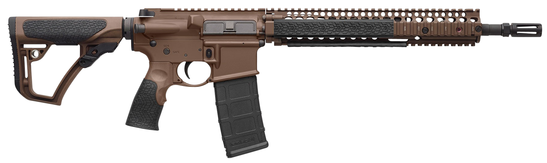 Daniel Defense M4A1 MIL SPEC+ Rifle Cerakote Brown  02-088-15126-011