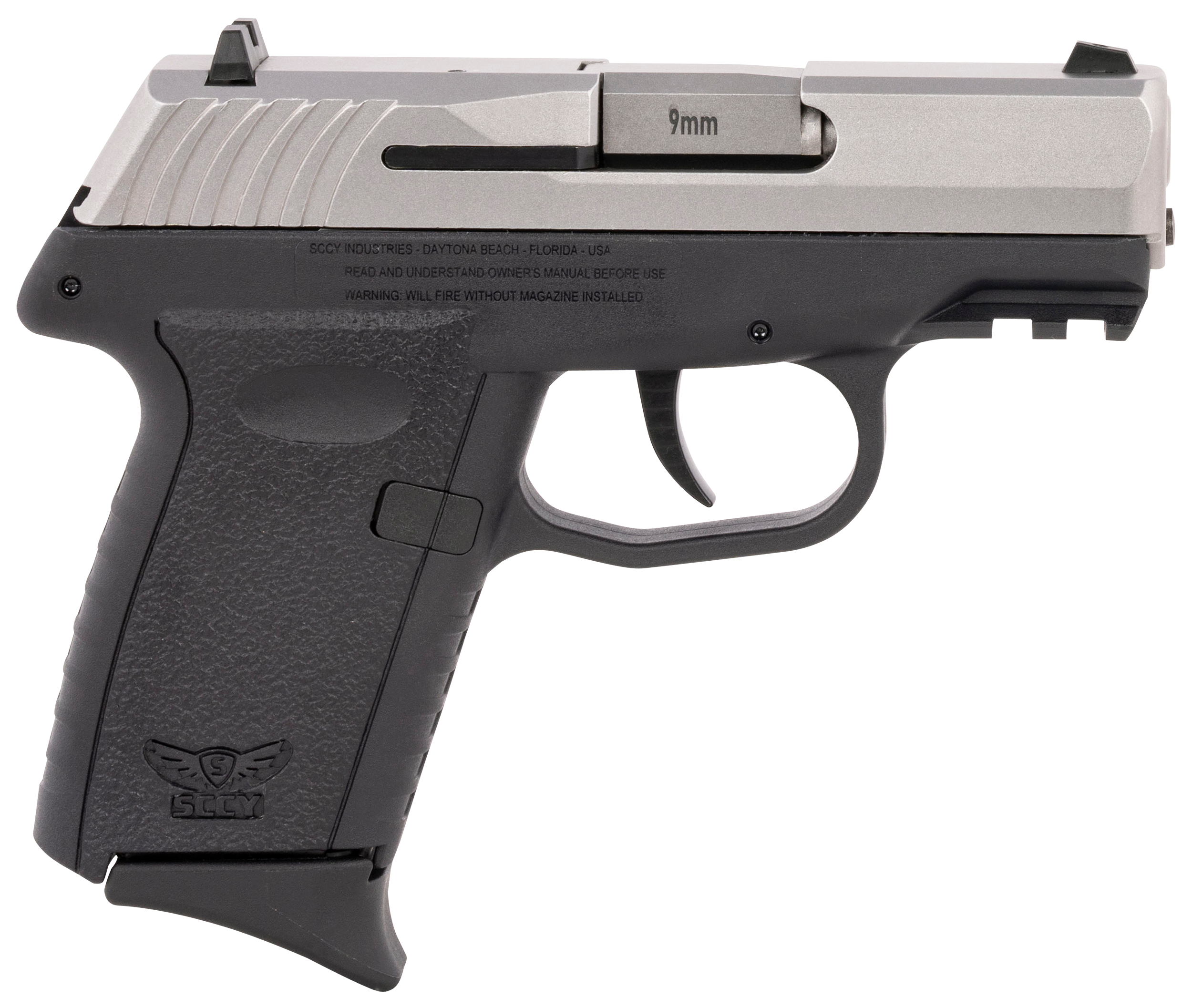 SCCY CPX-2 9mm Pistol 3.1" 10rd SS/Black - CPX2TTBKG3