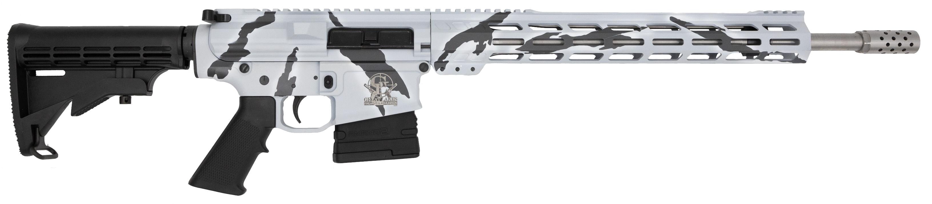 Great Lakes Firearms Ar-10 308Win 18 Pursuit Snow Camo/Ss 10R