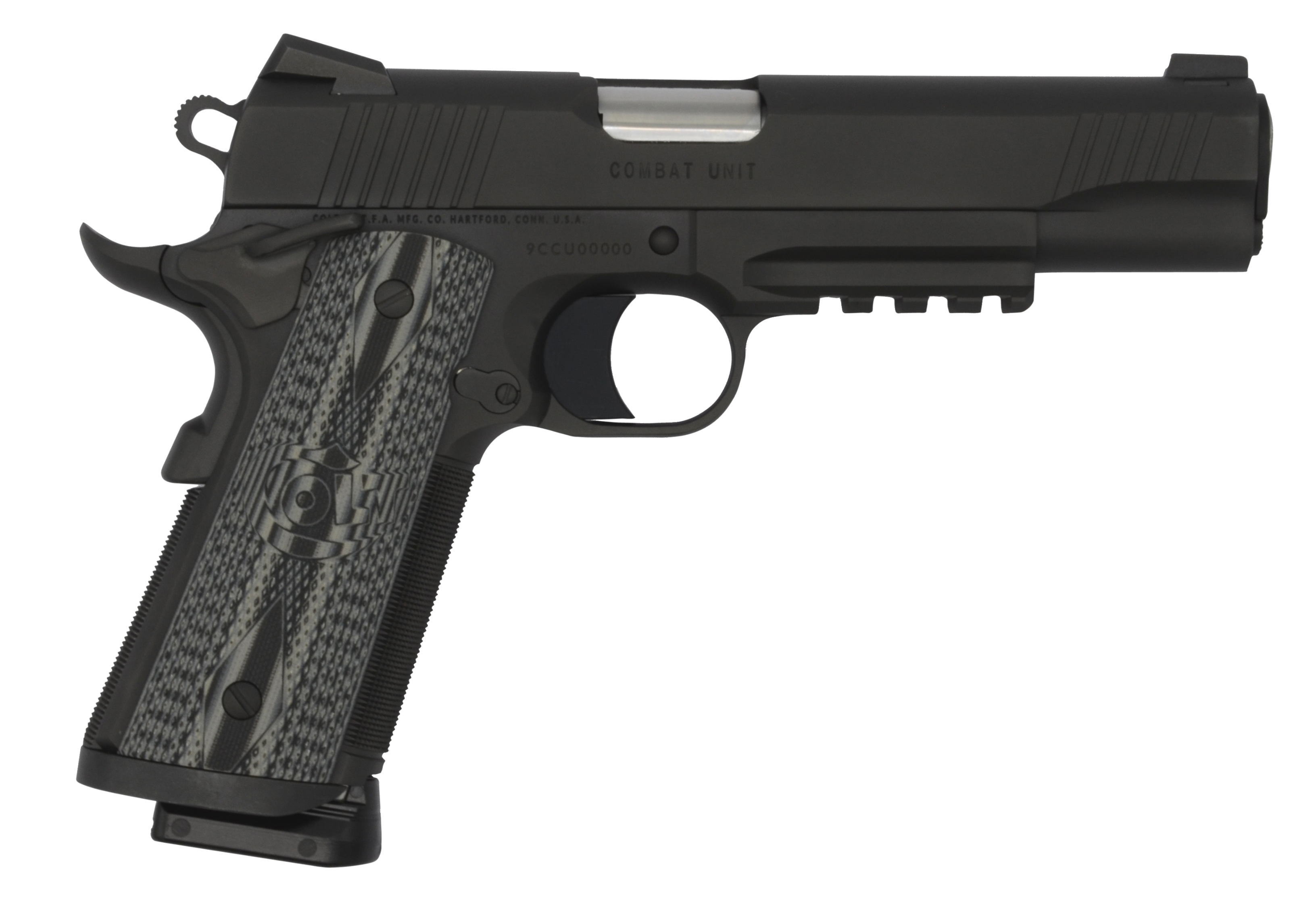 Colt Combat Unit Rail Government 9mm Pistol Black PVD - O1082RGCCU