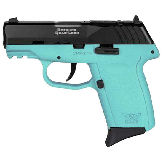 SCCY CPX-2 9mm Pistol 3.1" 10rd Black/Aqua - CPX2CBSBRDRG3