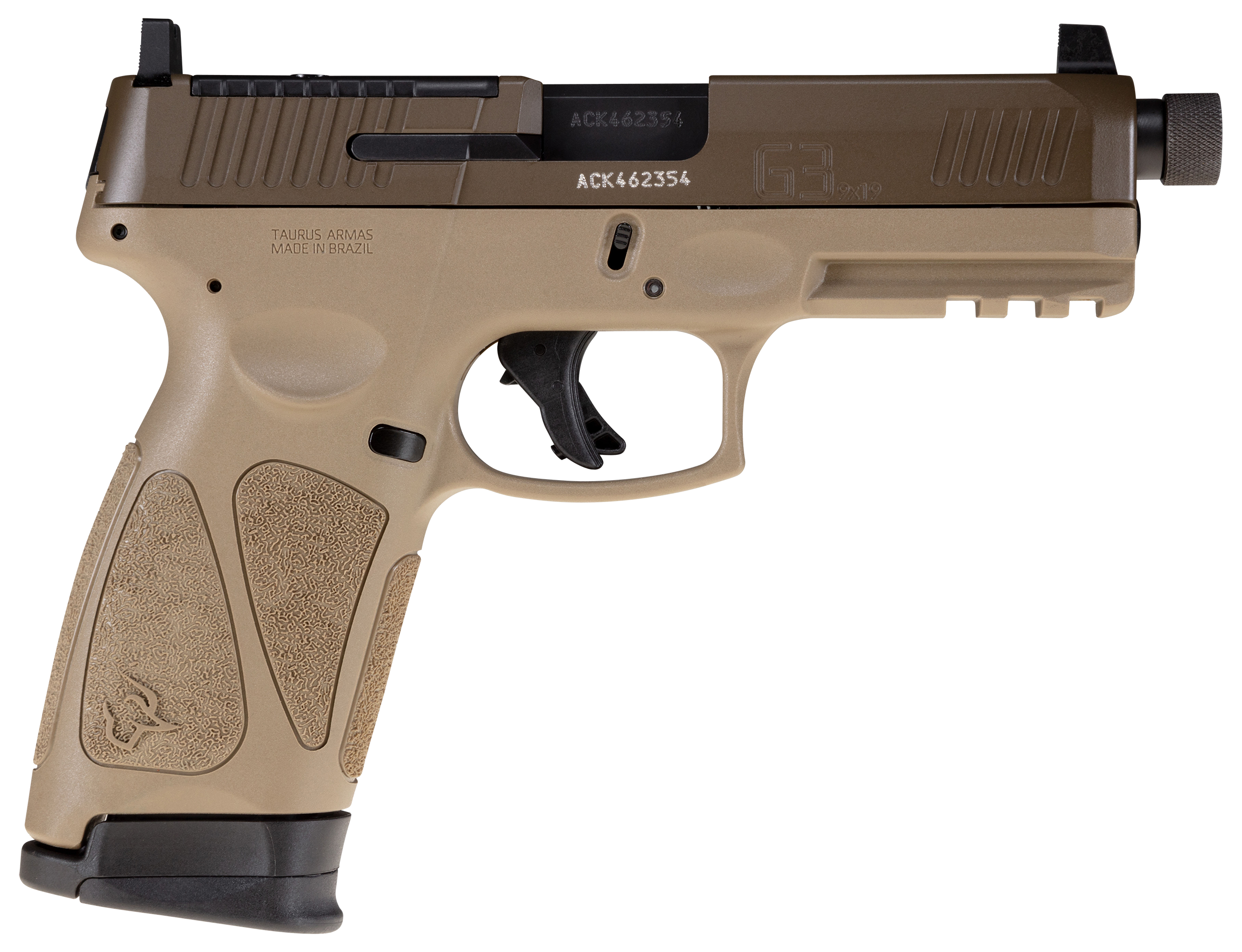 Taurus G3 Tactical TORO Full Size Optics Ready 9mm Pistol Patriot Brown