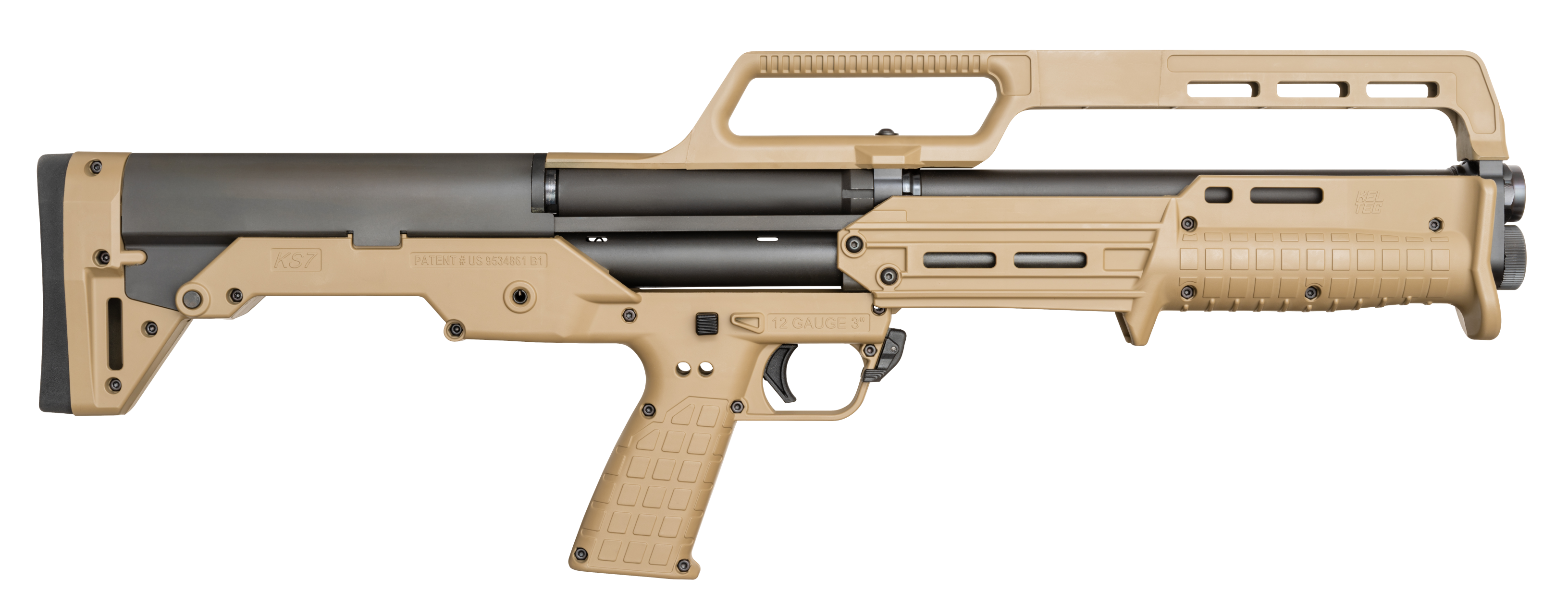 Kel-tec KS7 18.5" 12ga Shotgun 3" Pump Action Parkerized Tan - KS7TAN