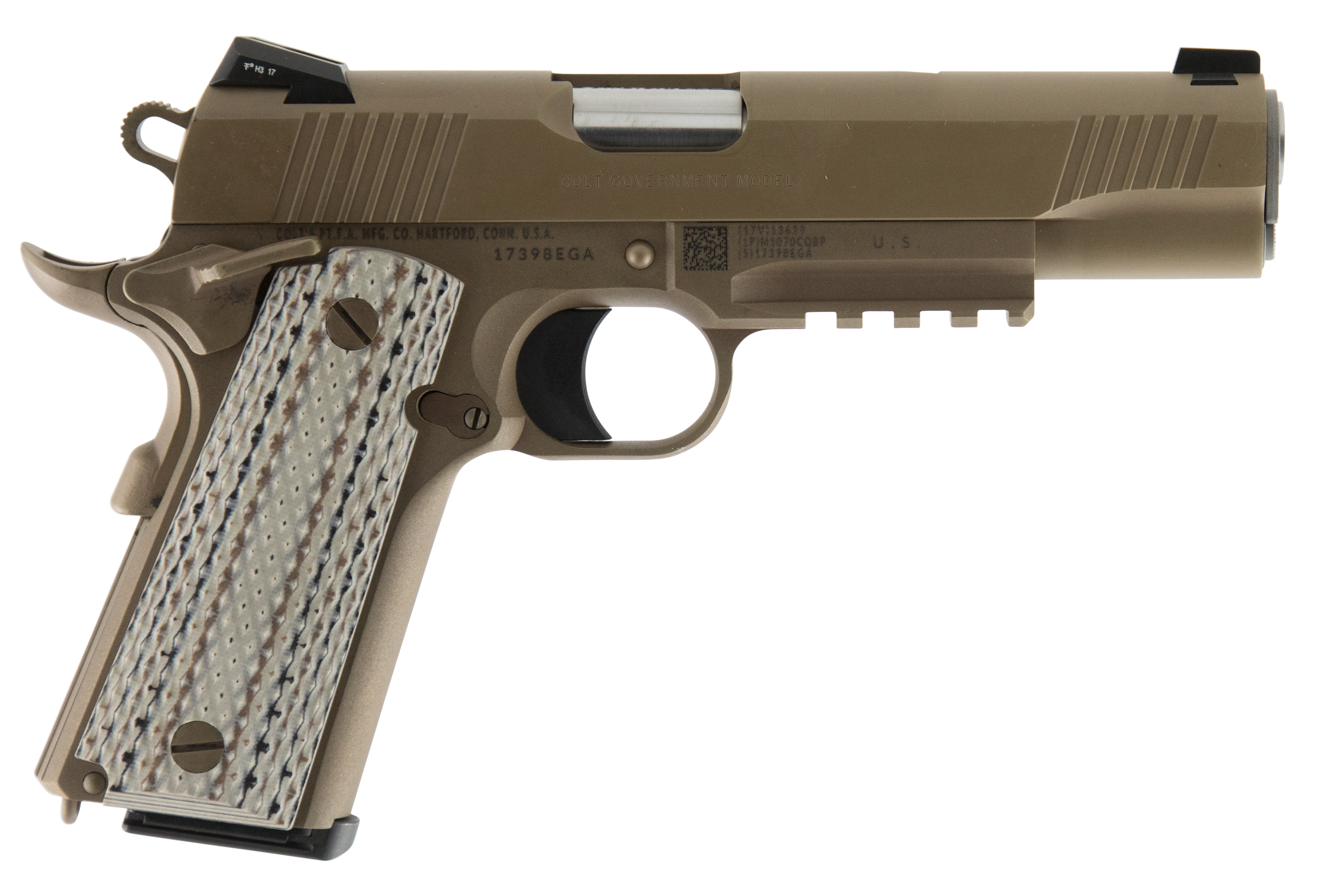 Colt 1911 .45acp Rail Gun M45A1 Pistol Decobond Brown - O1070M45
