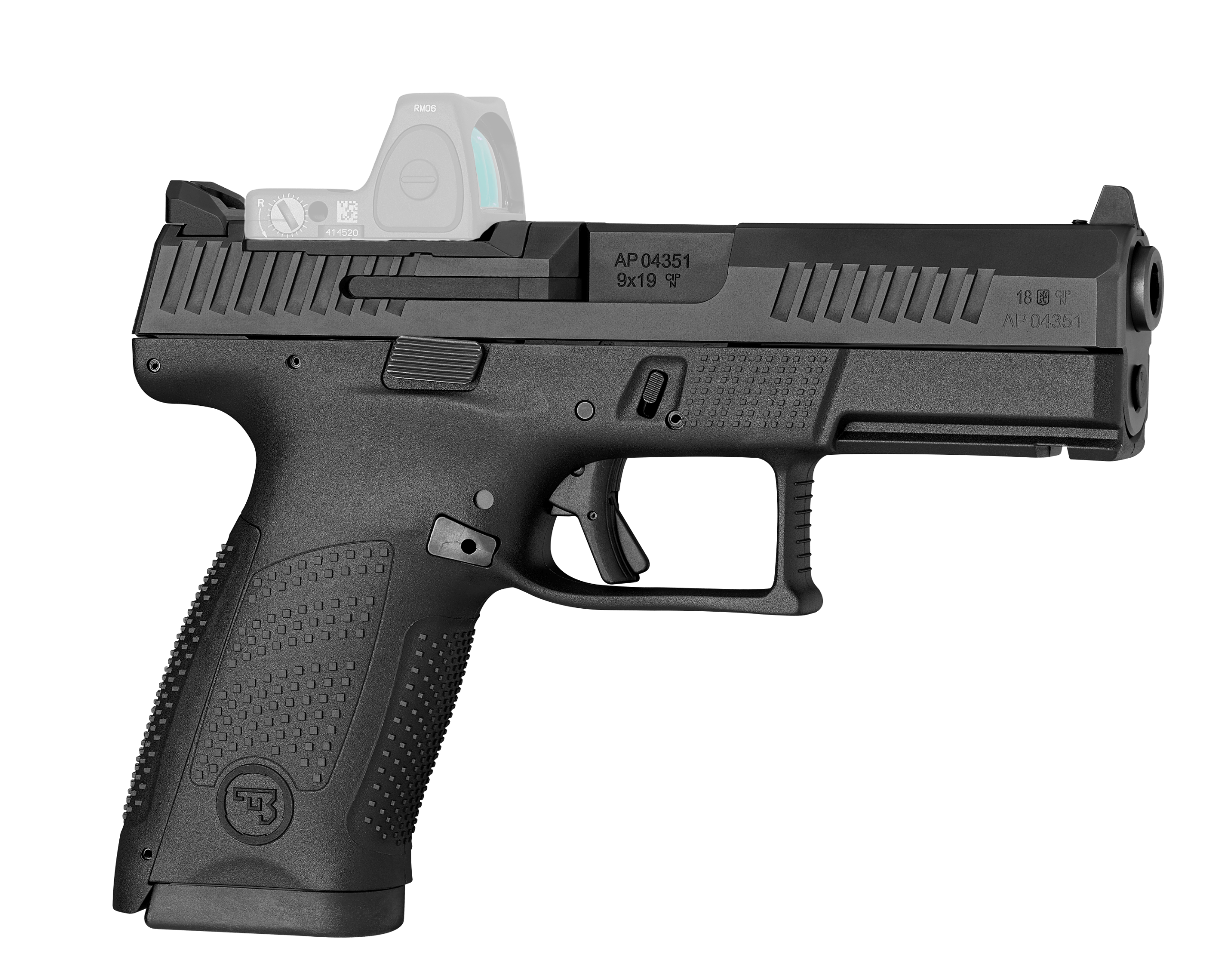 CZ P-10 C 9mm 4" 15rd OR Pistol Black - 91536