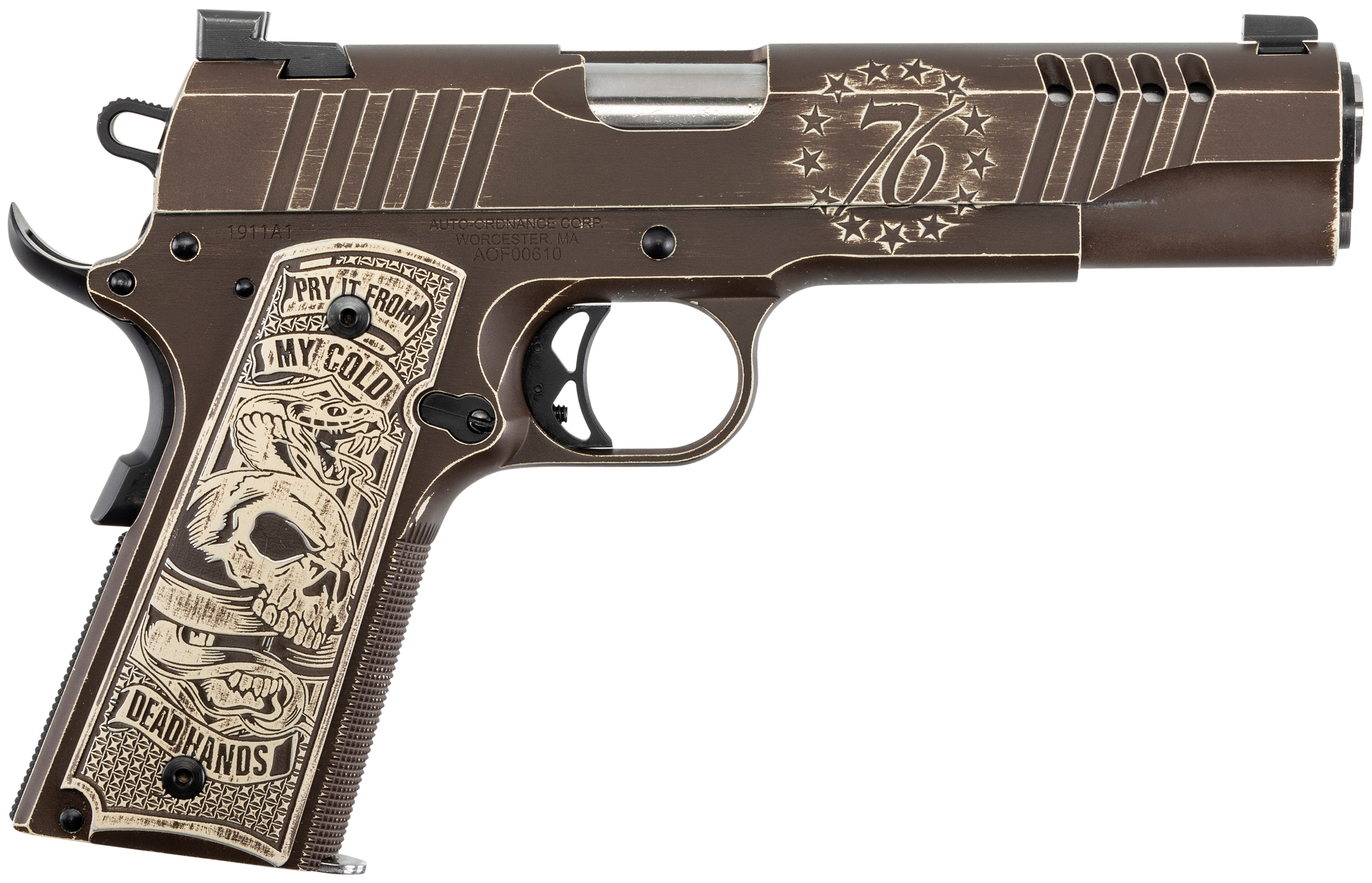 Auto-Ordnance 1911 A1 Cold Dead Hands .45 ACP 5" 7rds Bronze - 1911TCAC15
