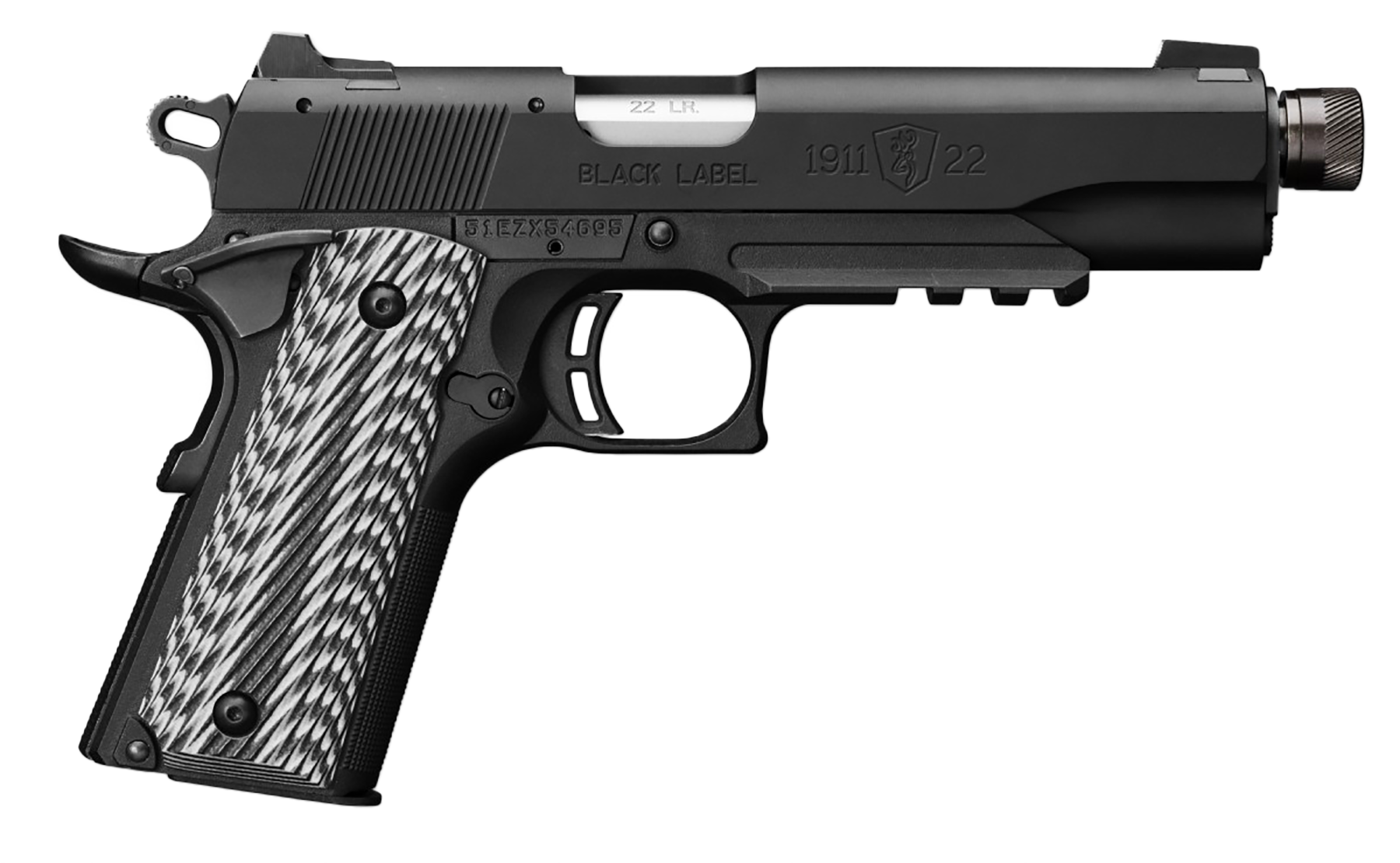 Browning 1911-22 Label Suppressor Ready Full Size .22lr Pistol w/ Rail